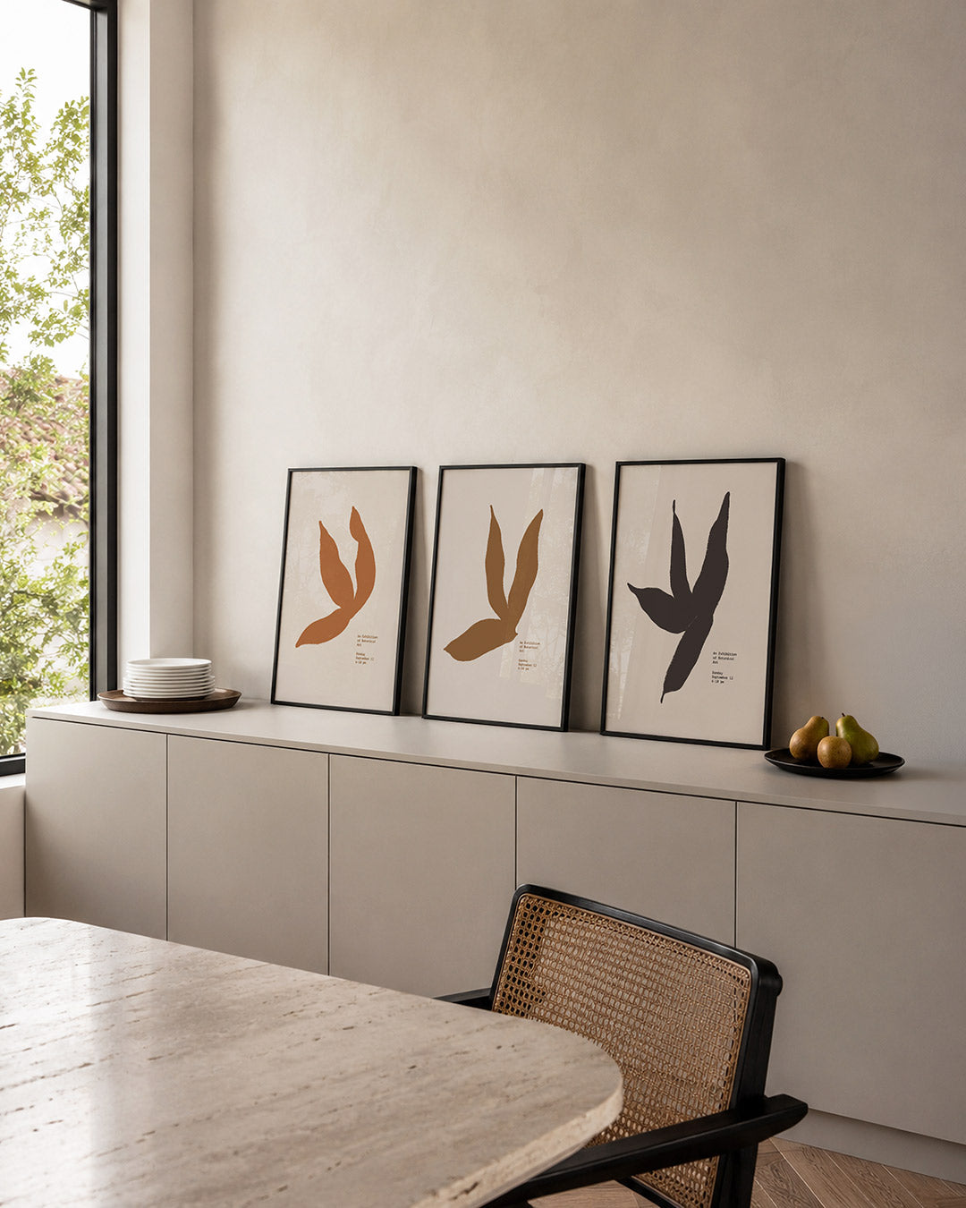 Organische vormen Posterset