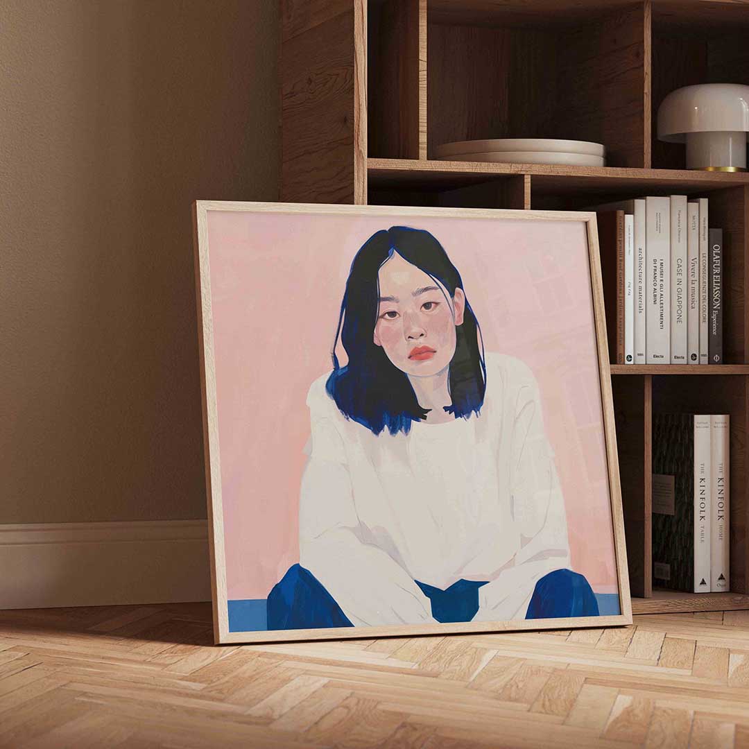 Vrouw met donkere haren Poster