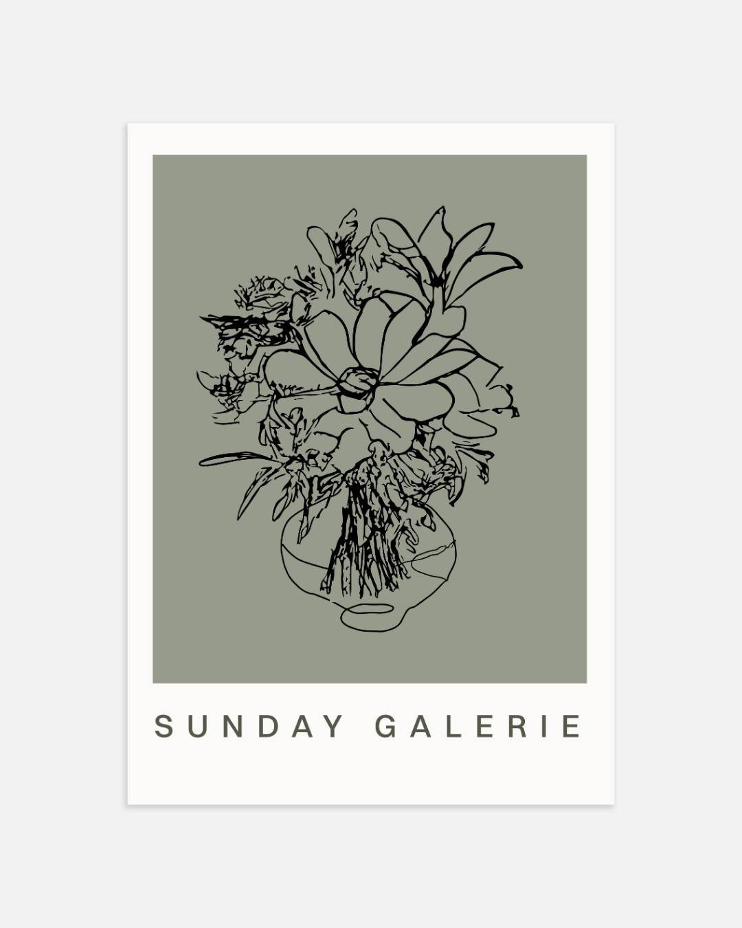 Botanische lijnen Poster