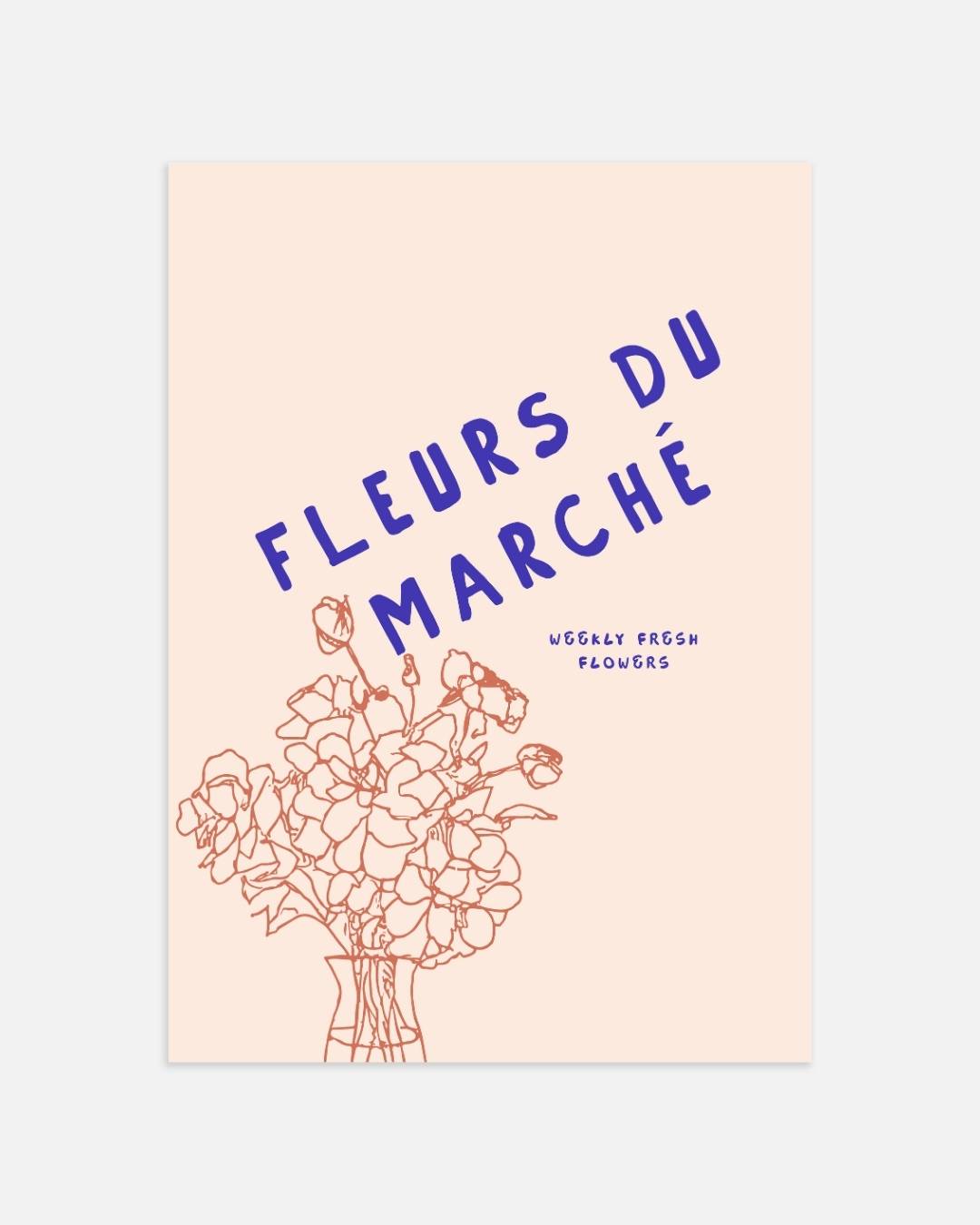 Fleurs du marché Poster