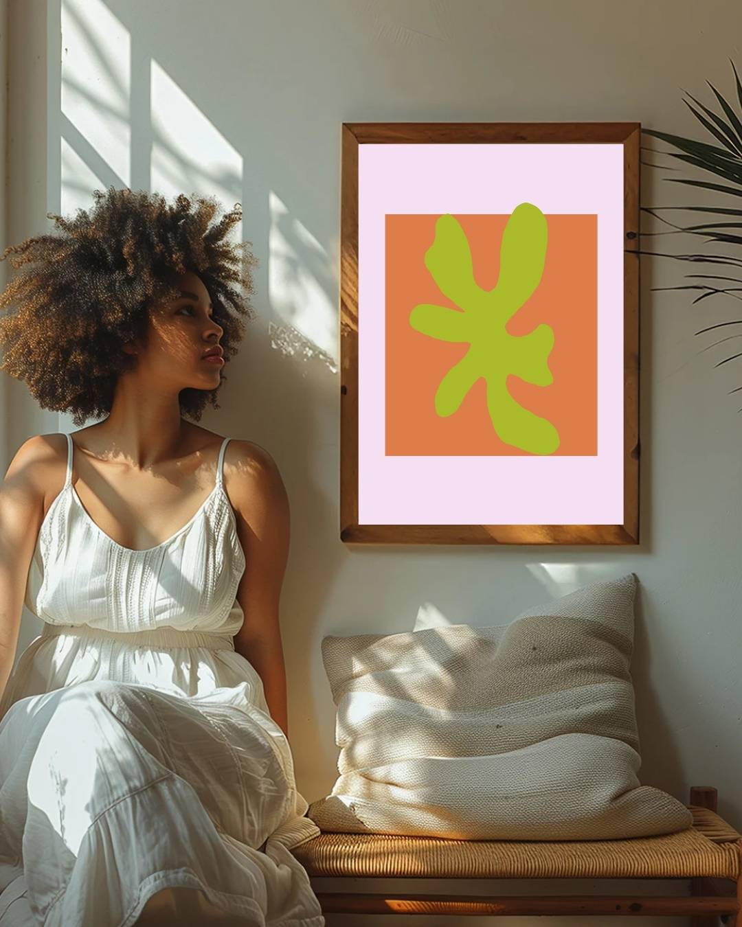 Abstract green shape Poster