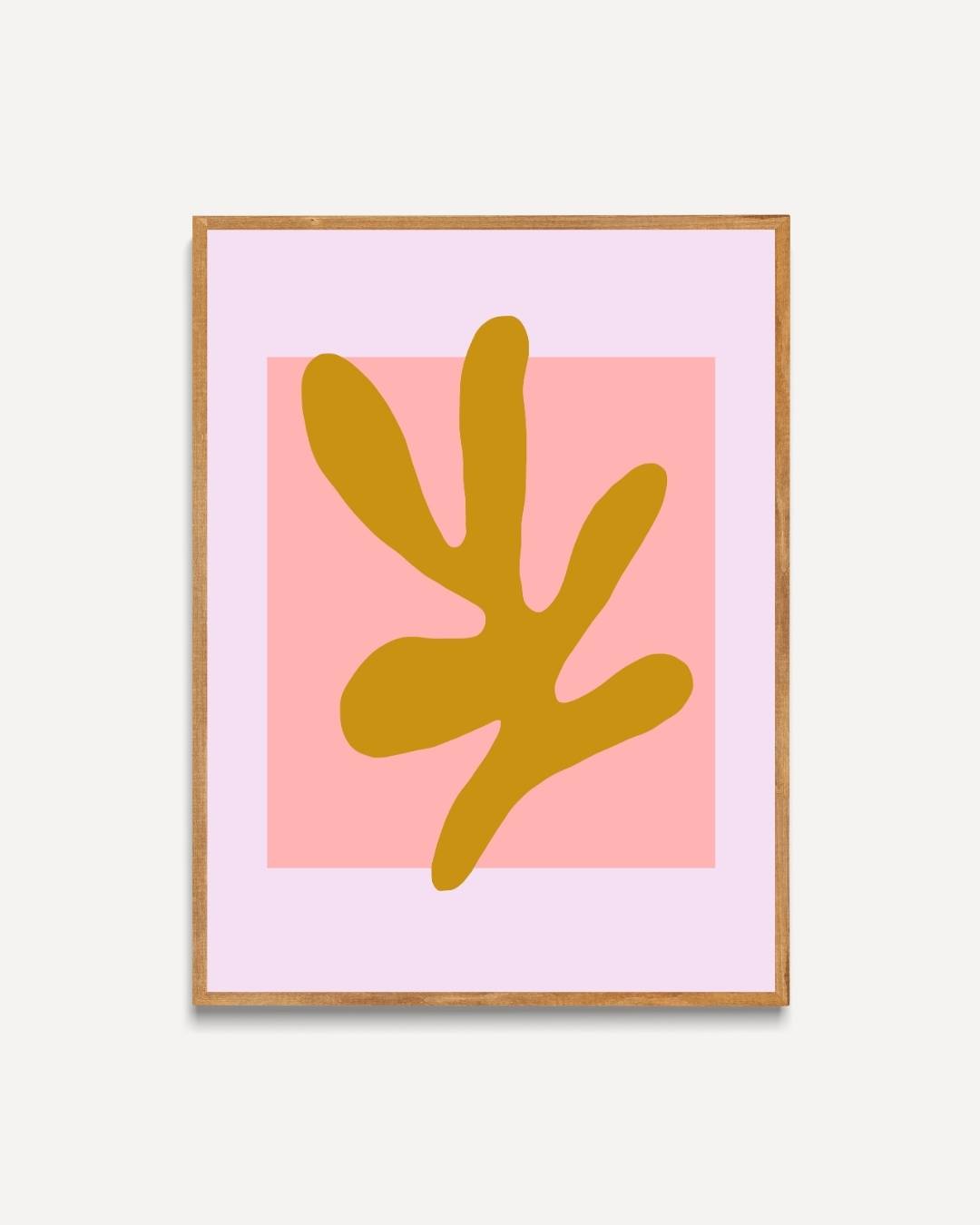 Abstract ochre shape Poster