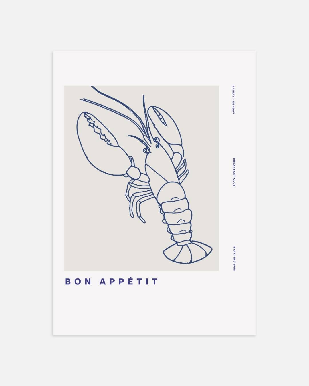 Bon appétit kreeft Poster