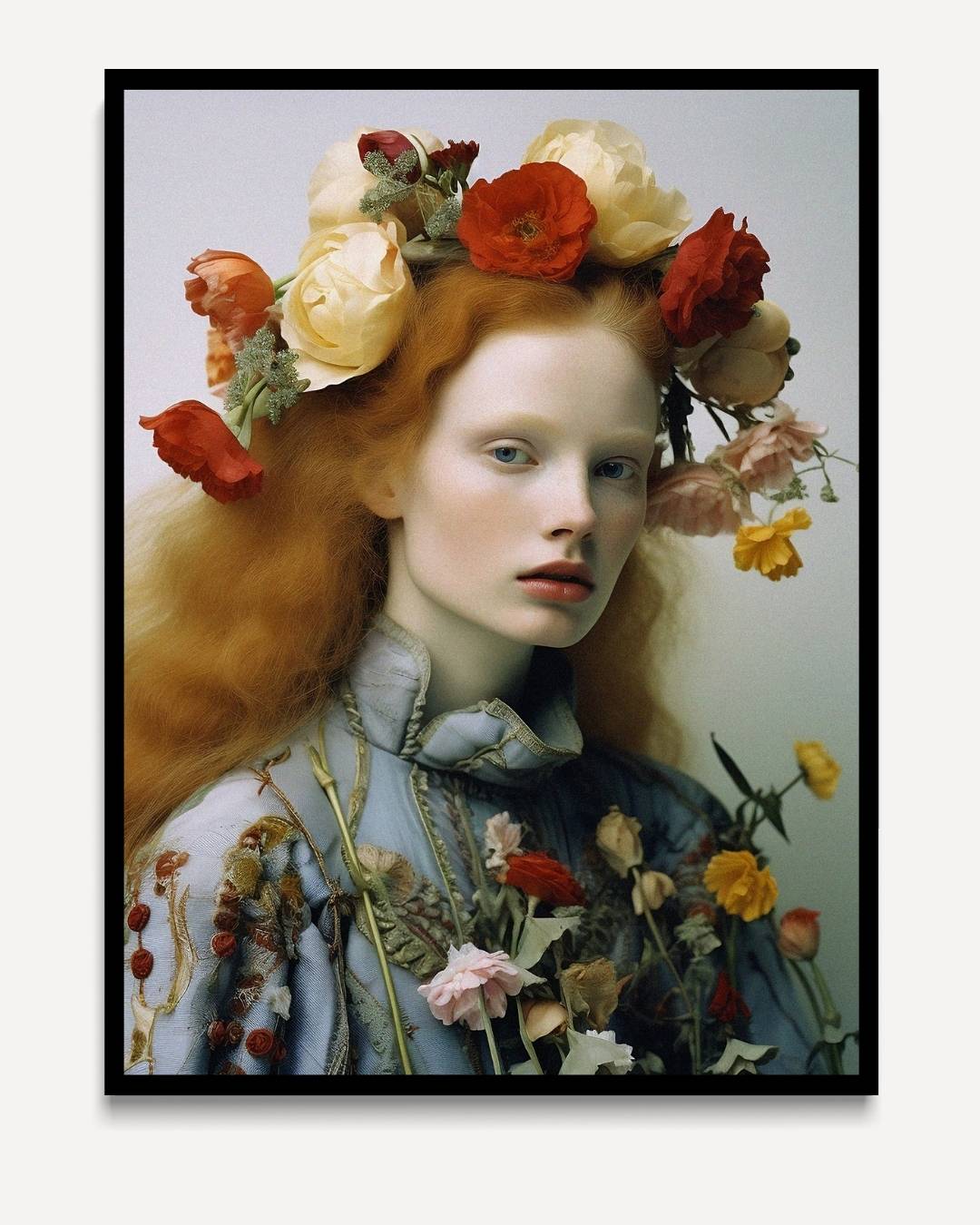 Portrait with flower crown I 