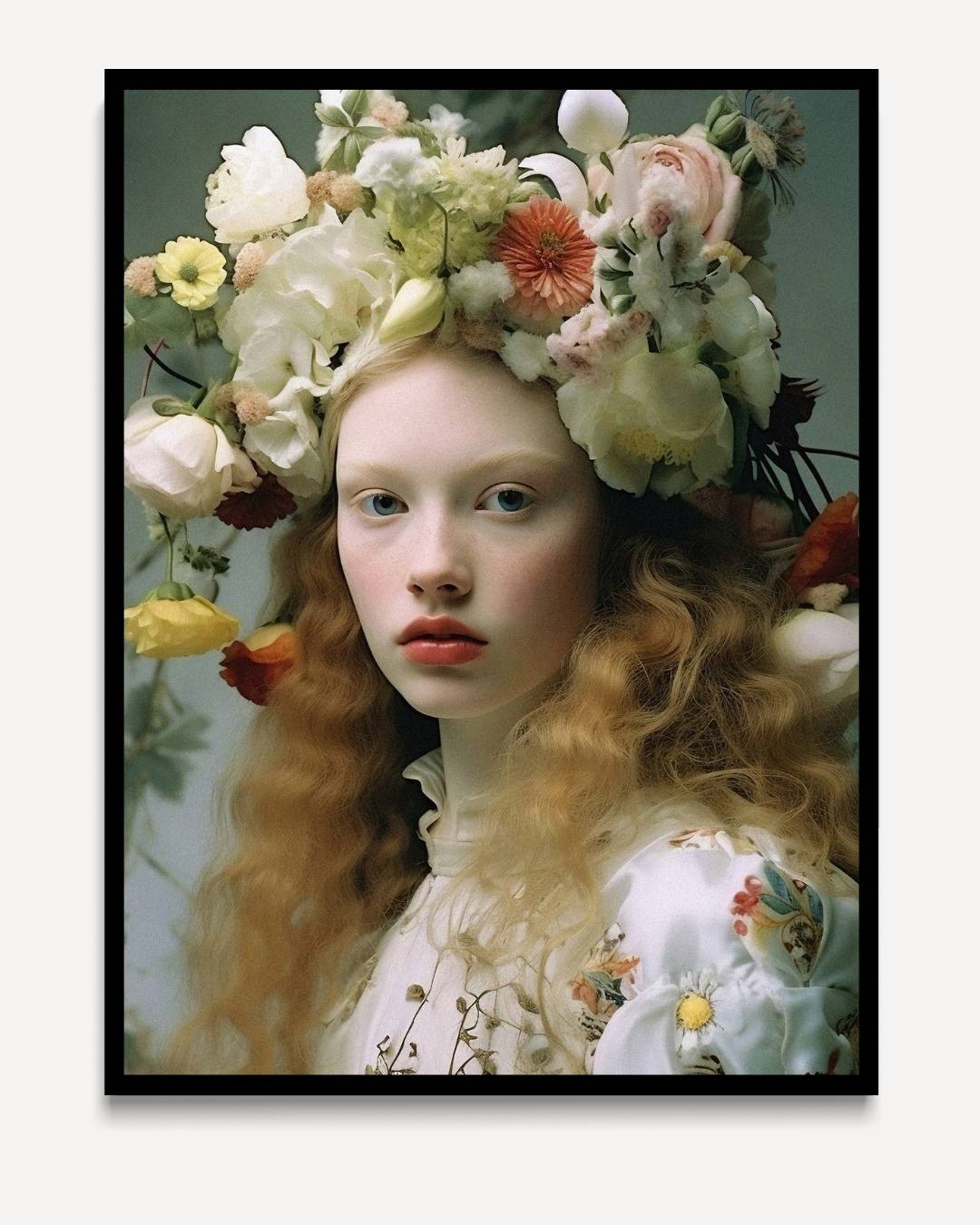 Portrait with flower crown II 