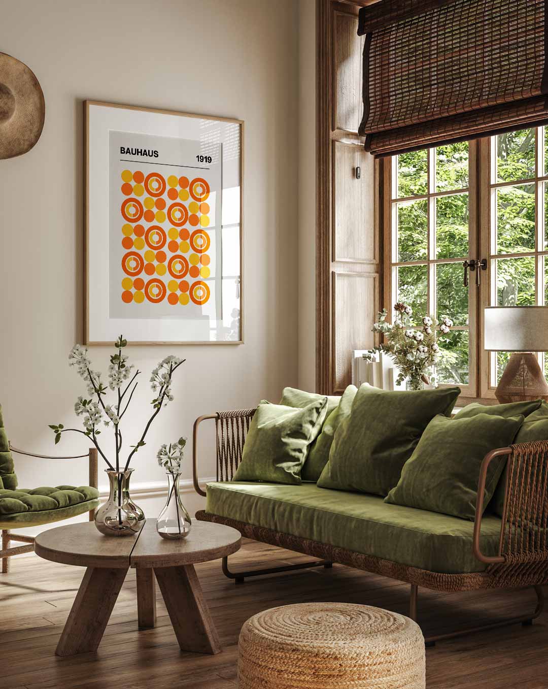 Retro Circle Pattern Poster