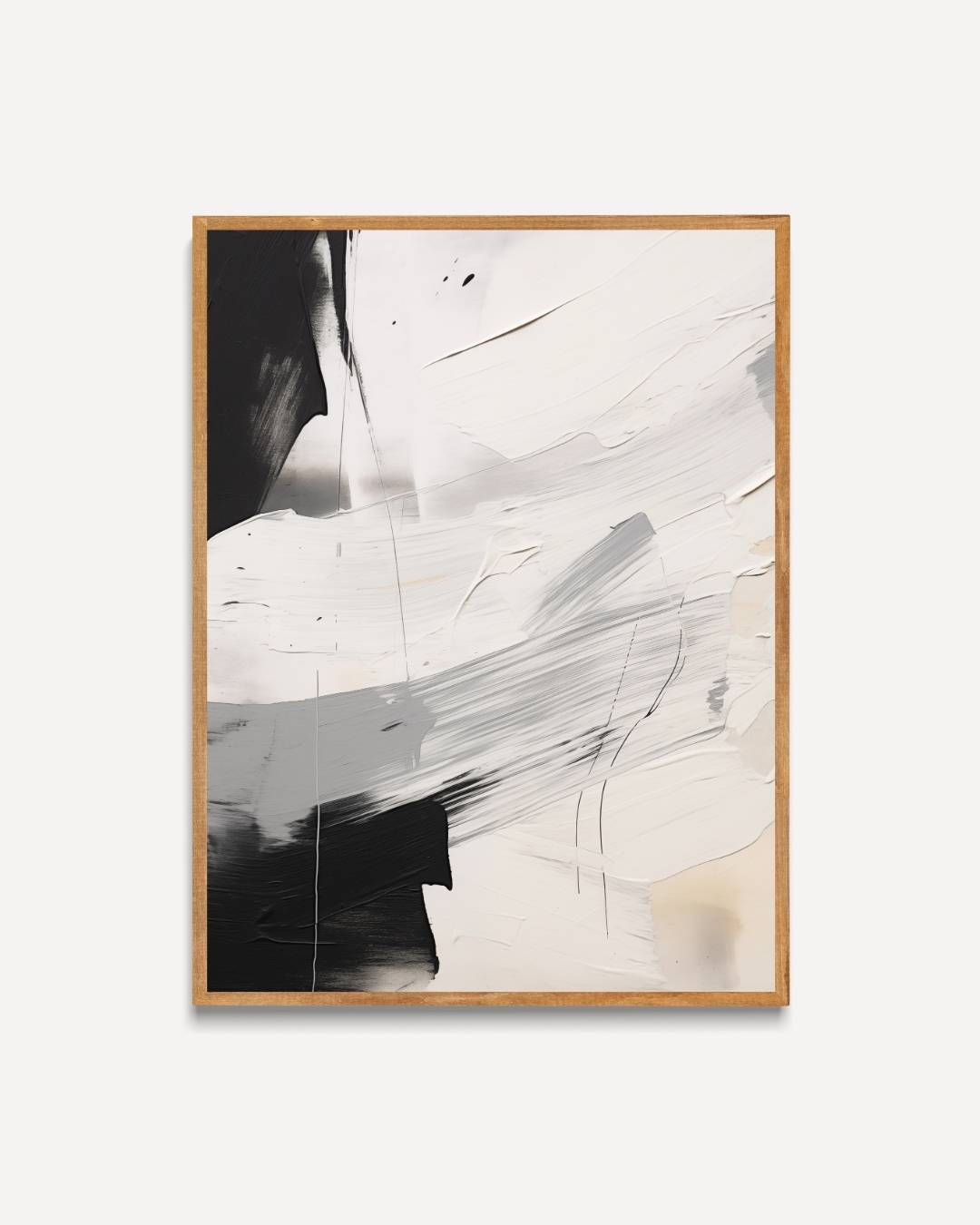Abstracte penseelstreken Poster