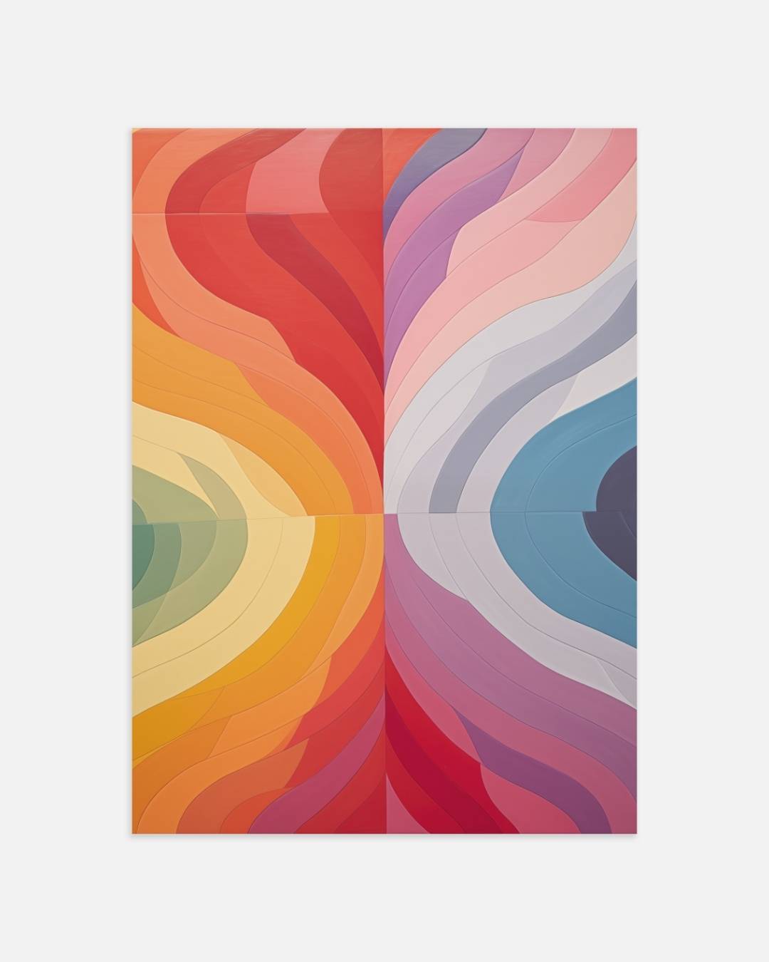 Vibrant color waves Poster