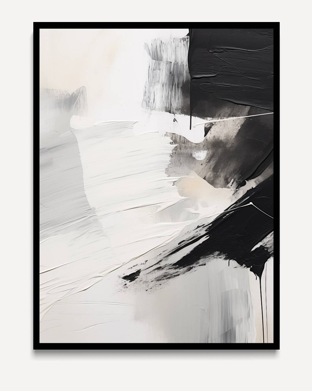 White and black with rough paint structure