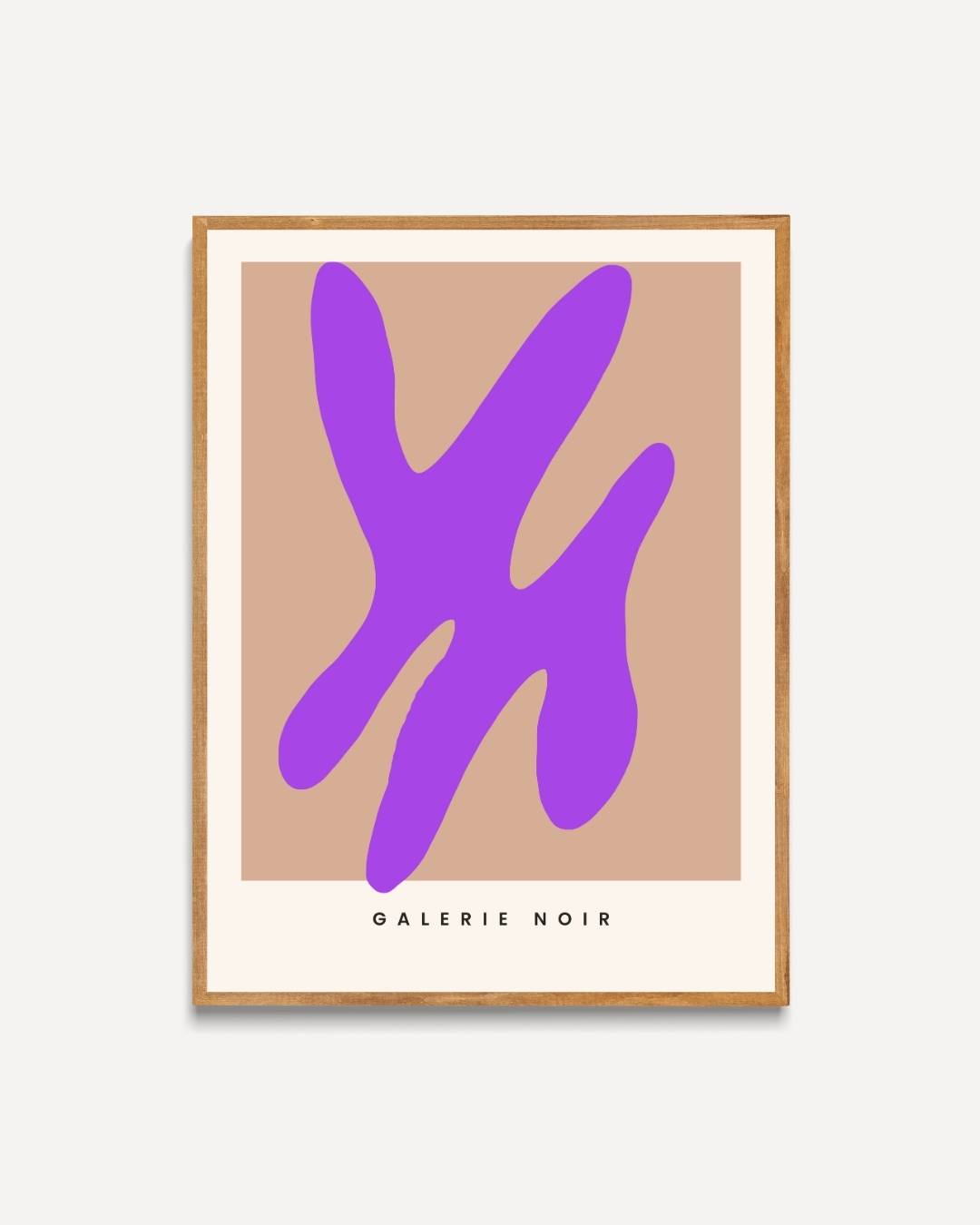 Paarse organische vorm Poster