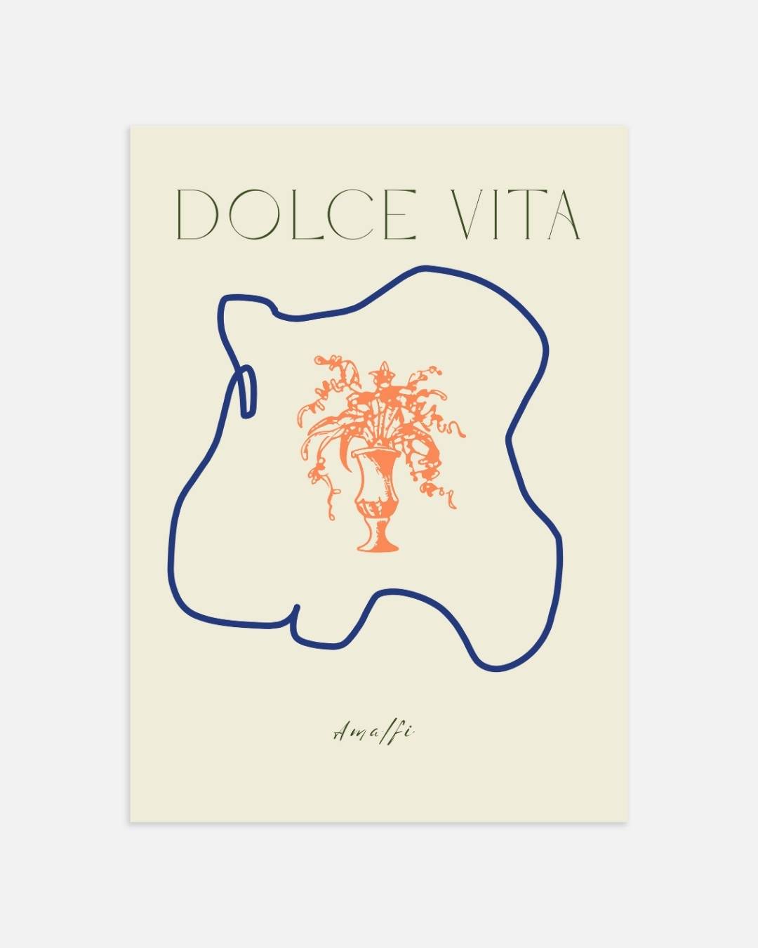 Dolce Vita Amalfi illustratie Poster