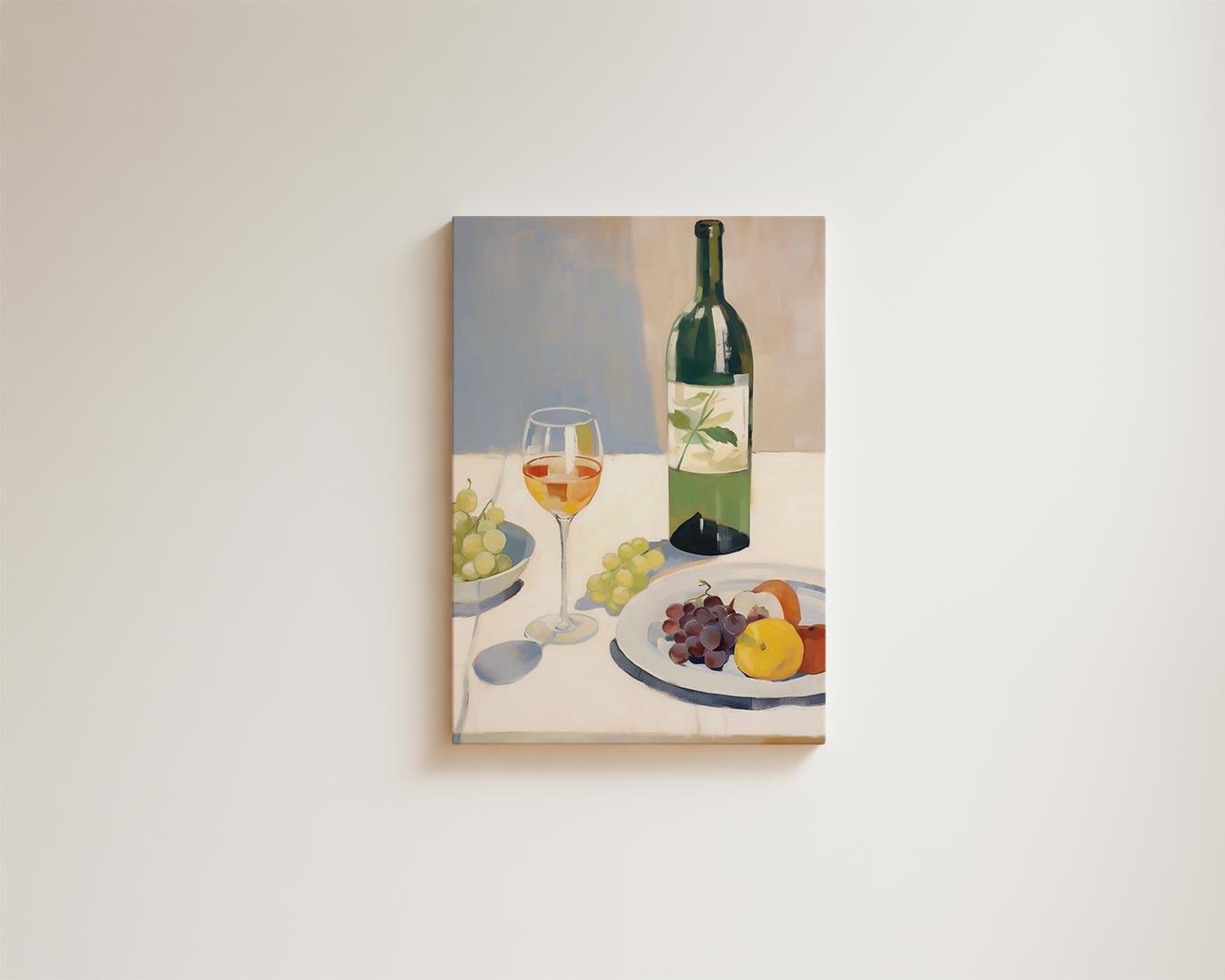 Glass of wine and fruit 