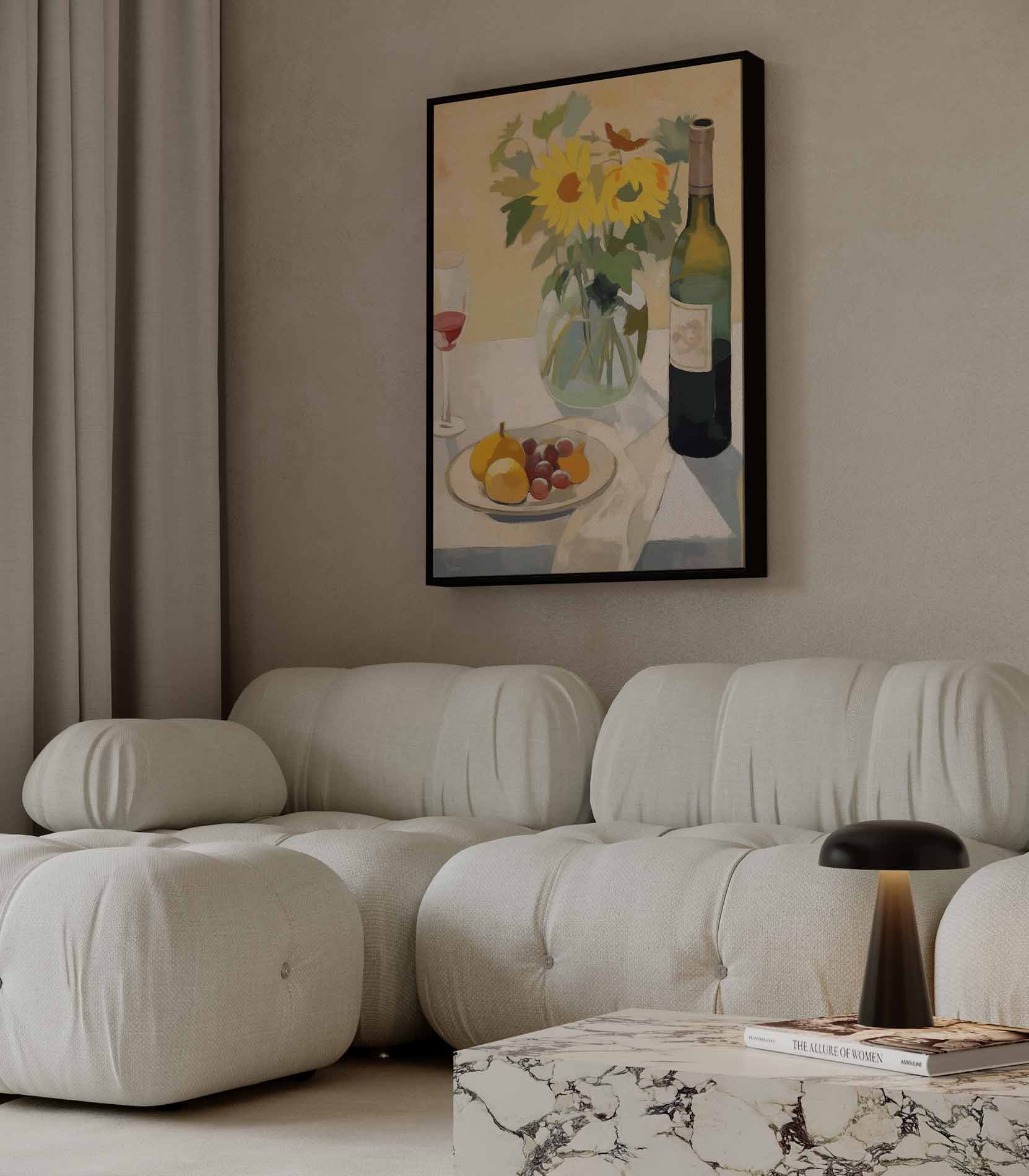 Sunflowers on the table