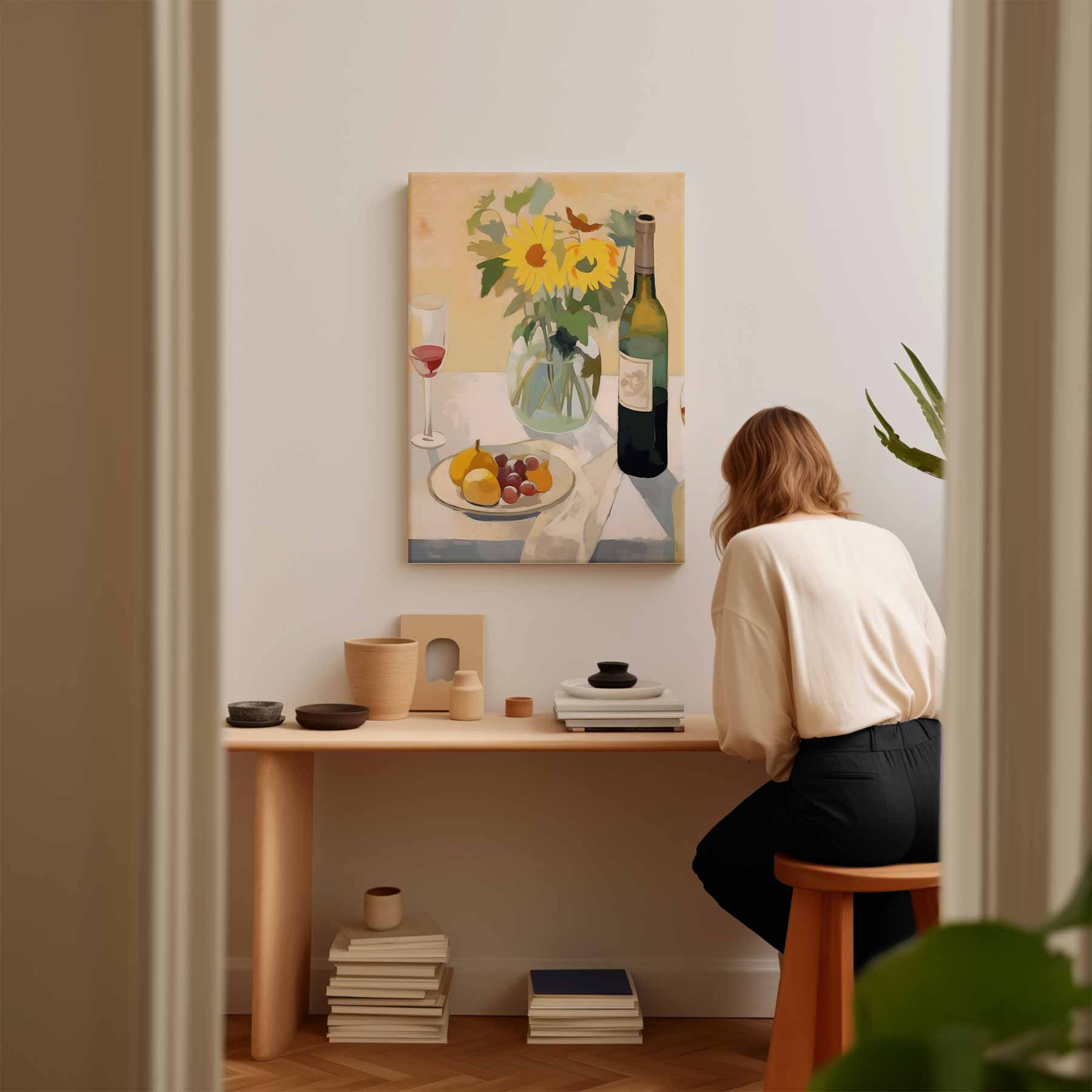 Sunflowers on the table