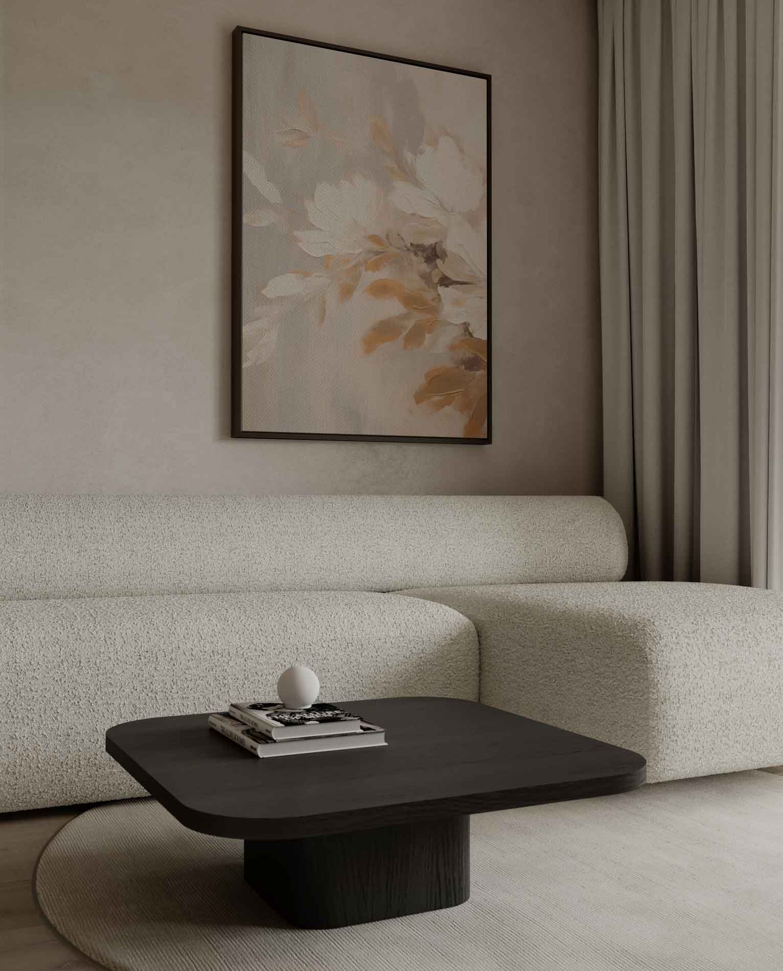Soft flowers in beige