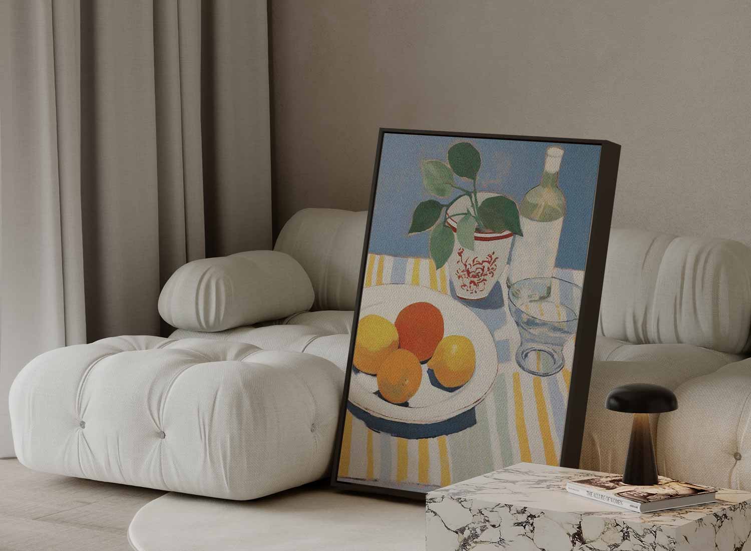 Fruit and striped dress