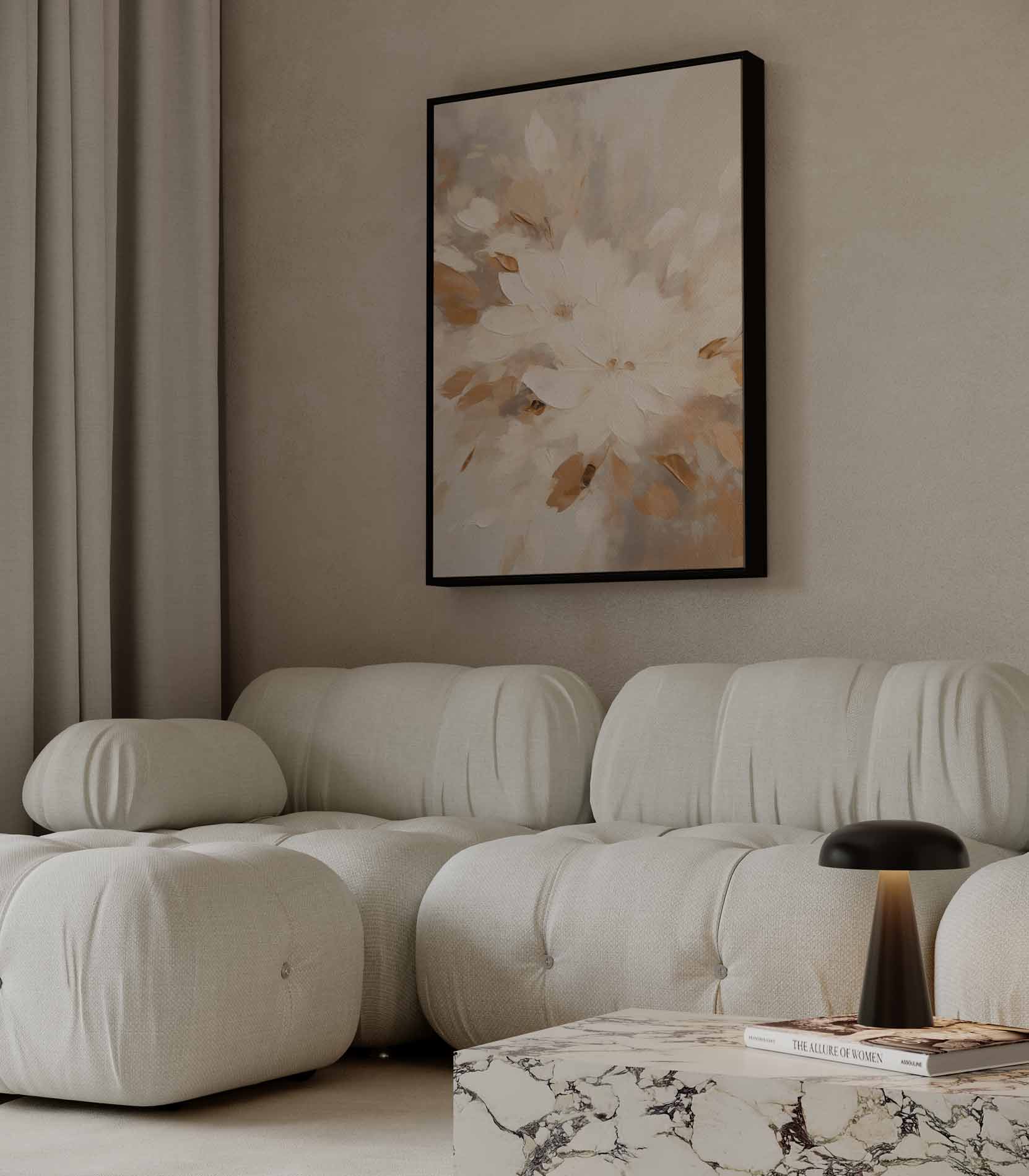 Flowers in soft shades