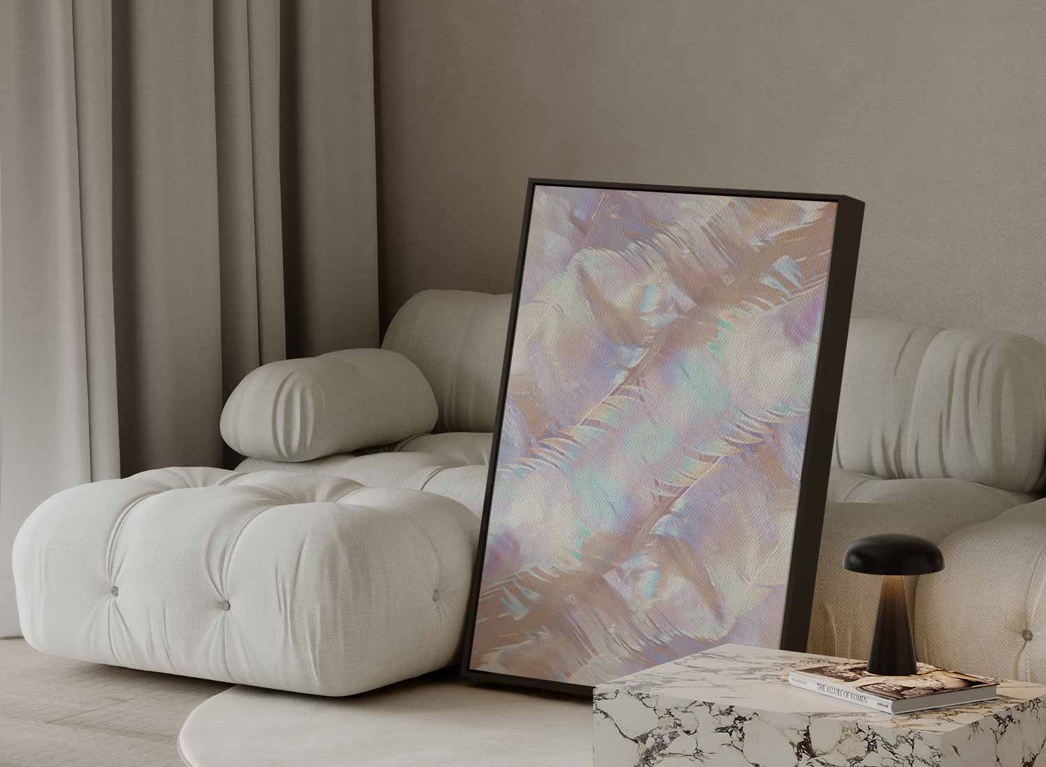 Iridescent abstraction in pastel colours