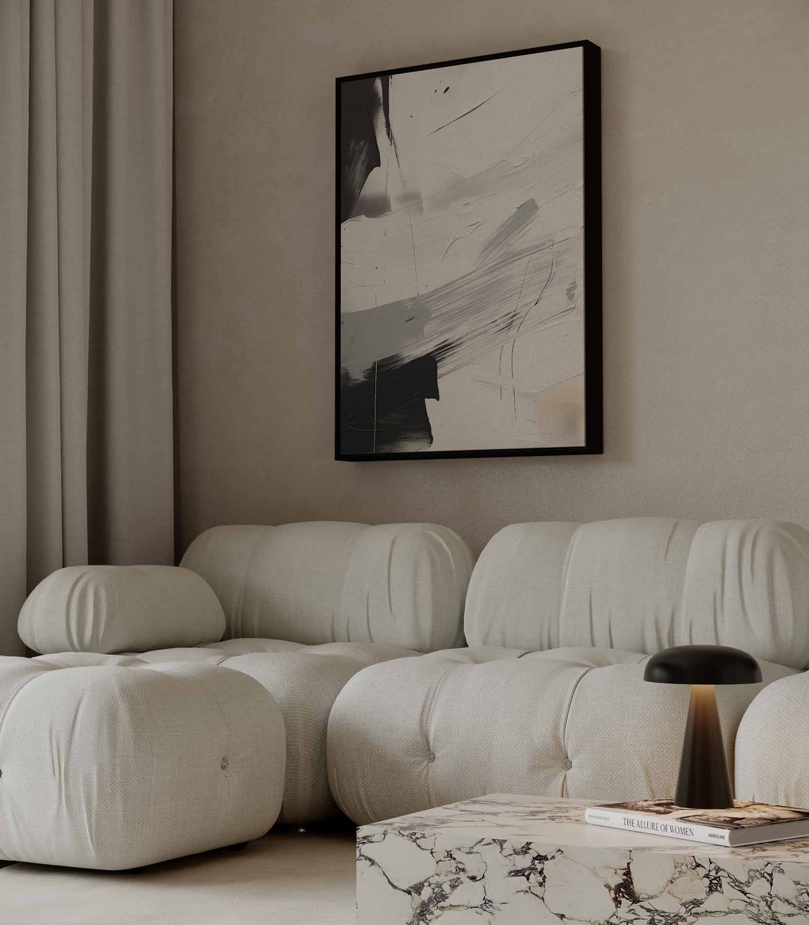 Black brushstroke on white 