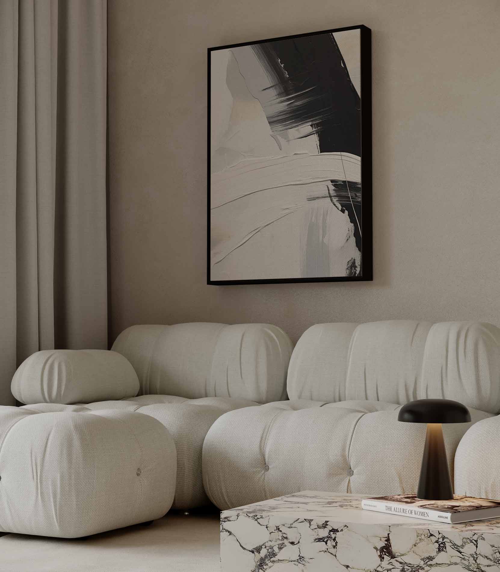 Black and white structure with shades of gray