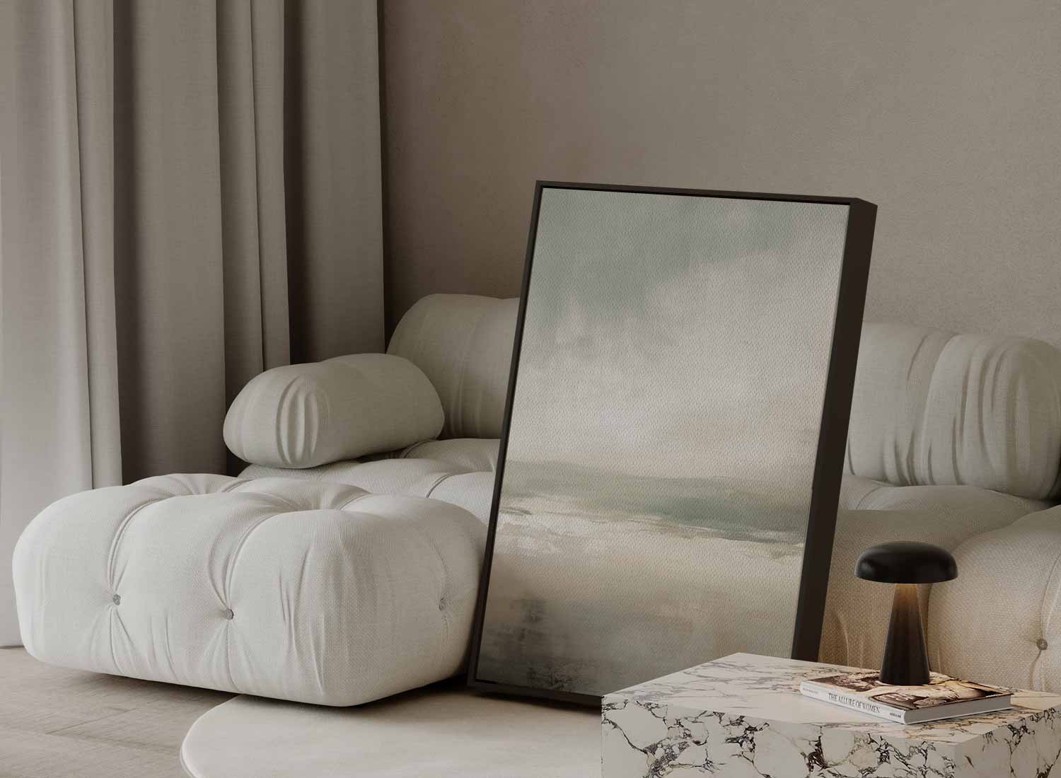 Soft landscape in shades of green
