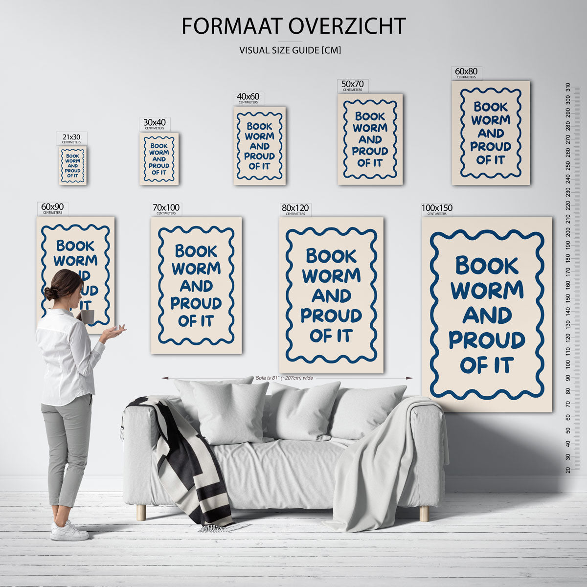 Boekwurm trots Poster