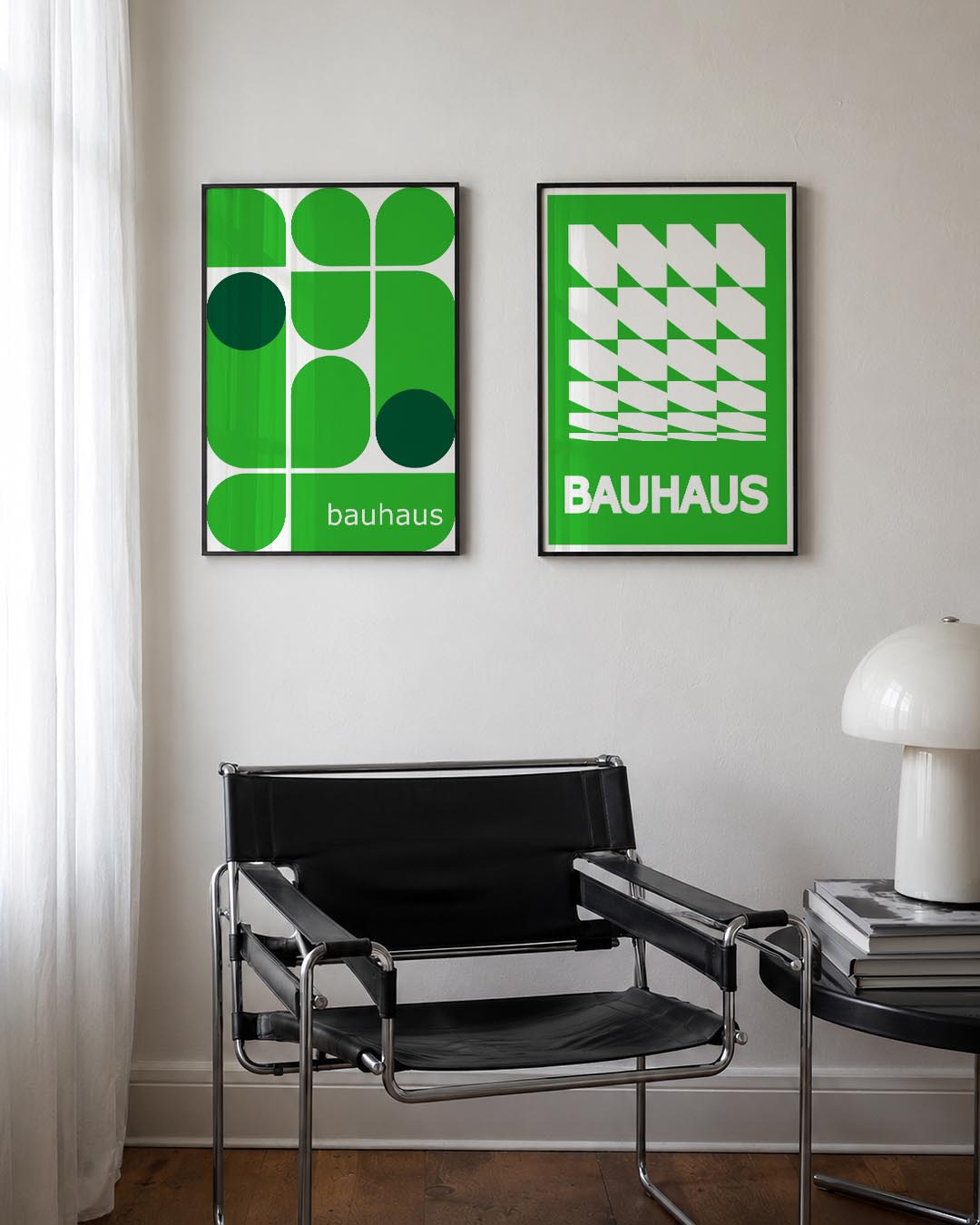 Groene vormenspel Posterset