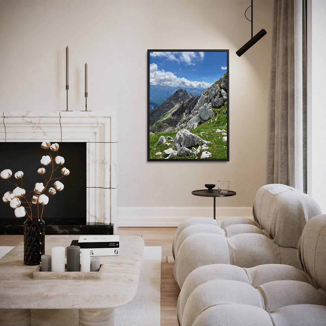 Berglandschap met rotsen Kunstwerk