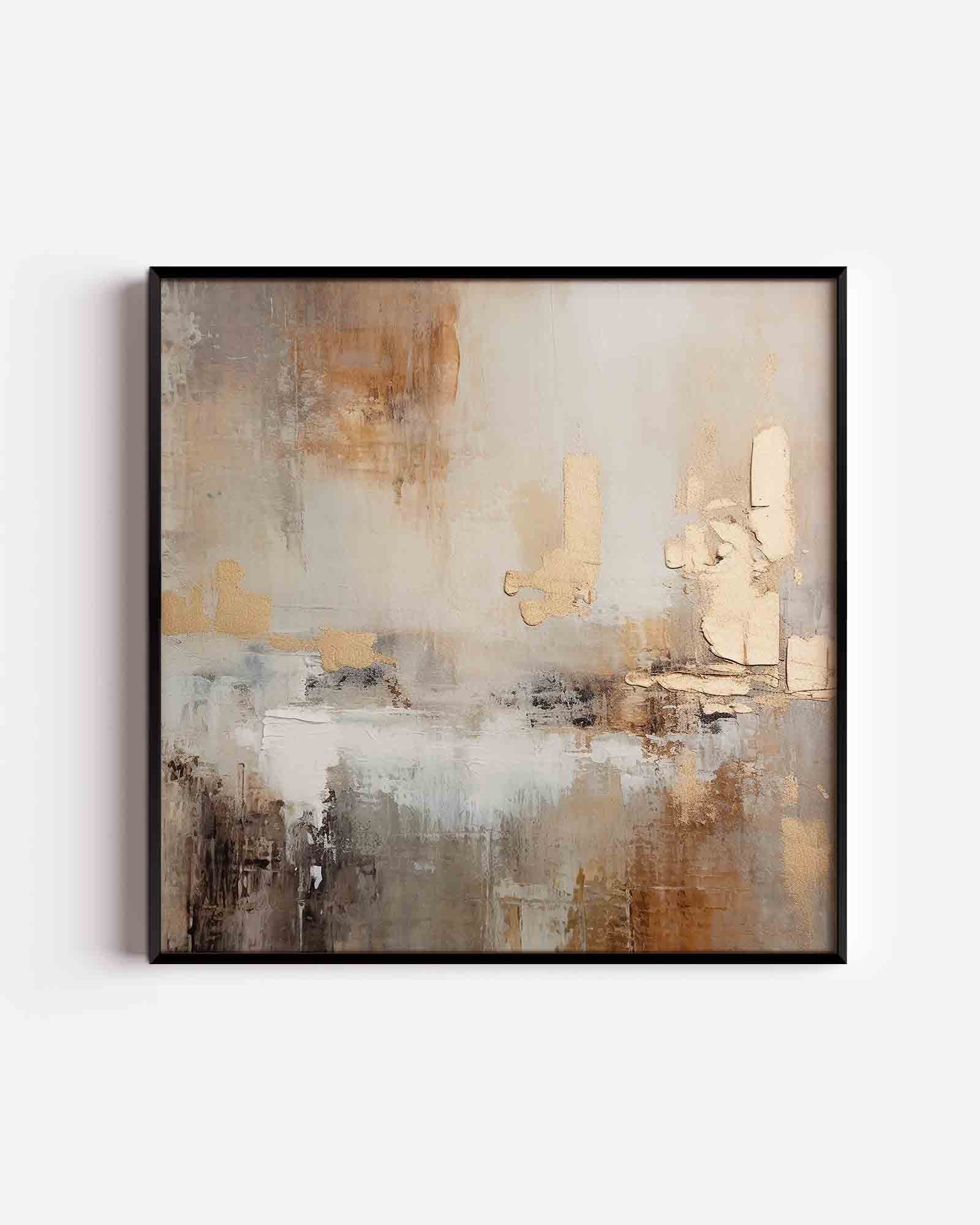 Abstracte beige en bruine textuur Poster