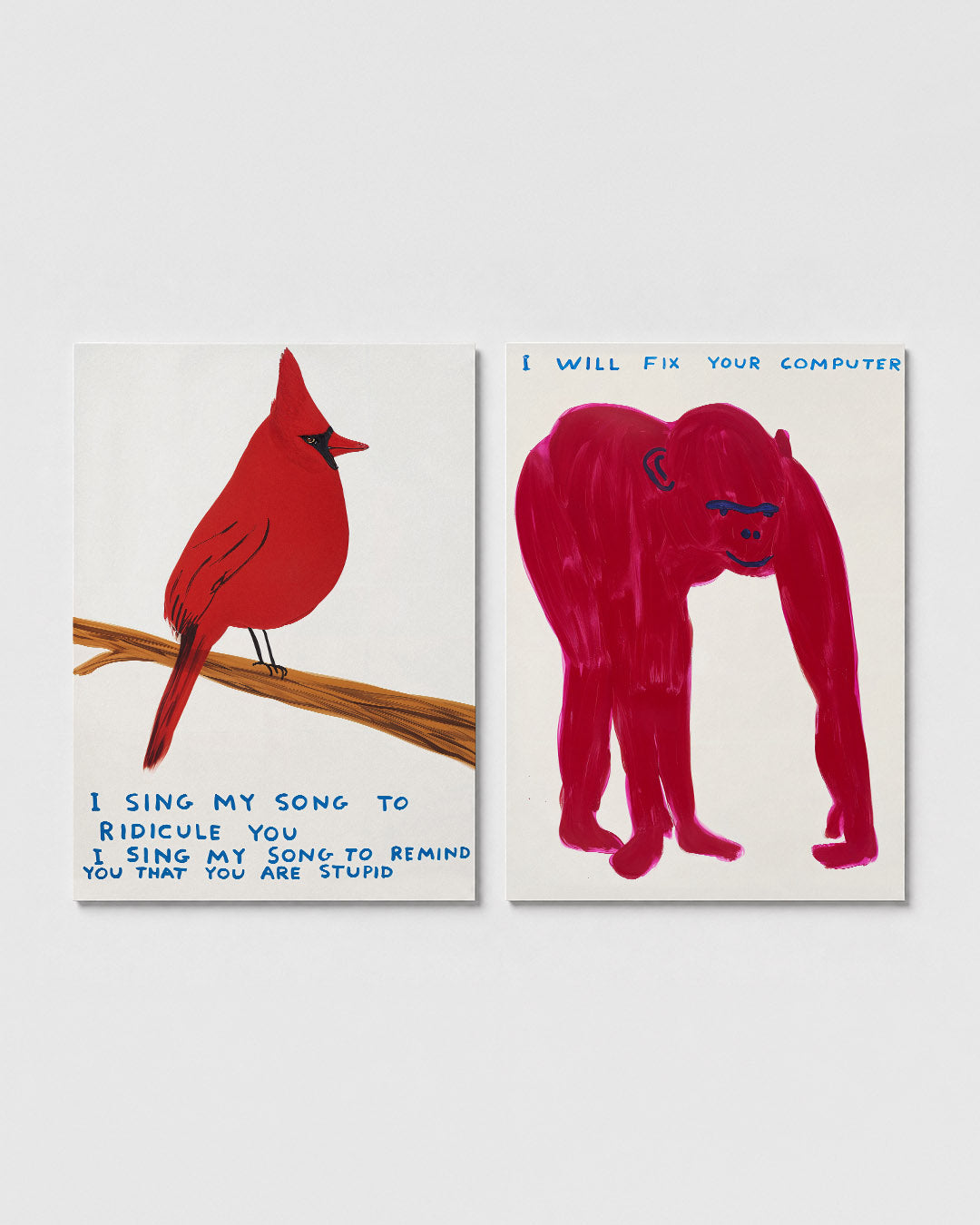 Vogel en tekst Posterset