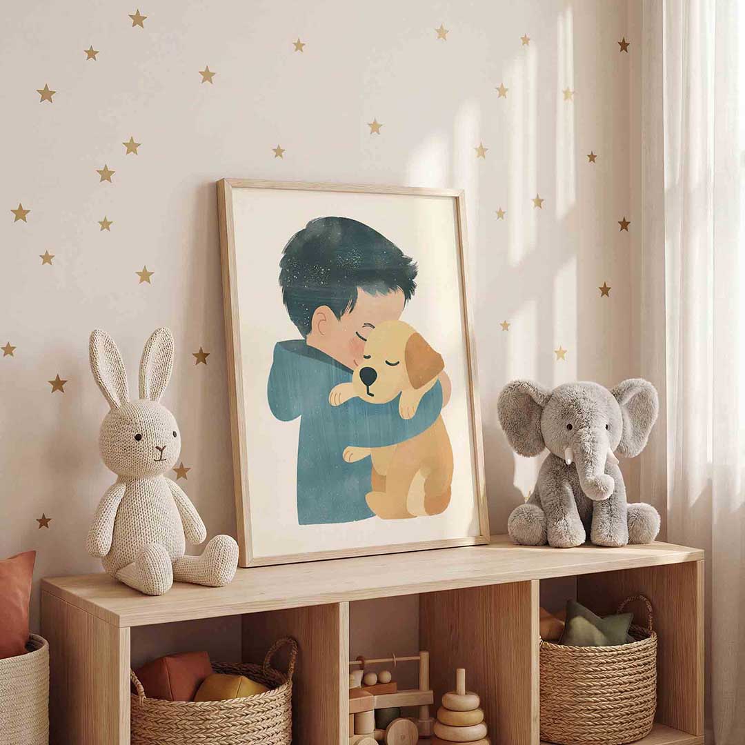 Kind met hond Poster
