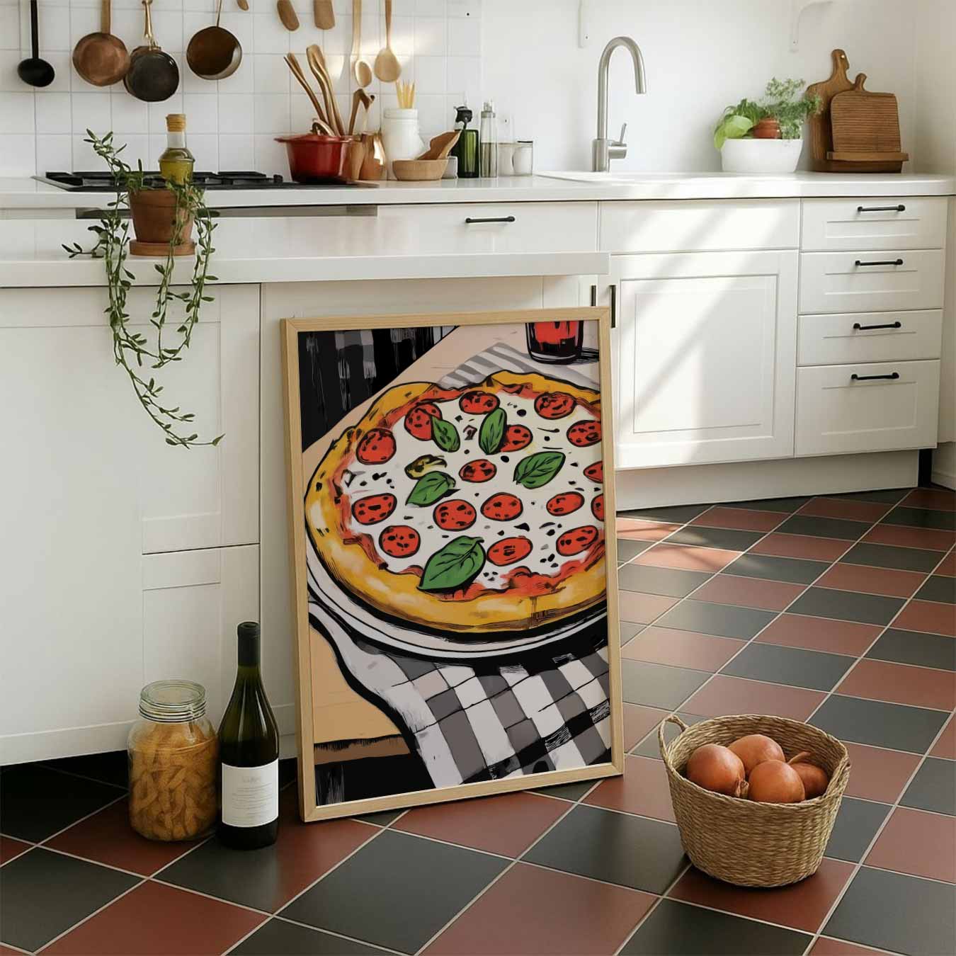Pizza Serenade - Kunstzinnige Poster-WallArtistic