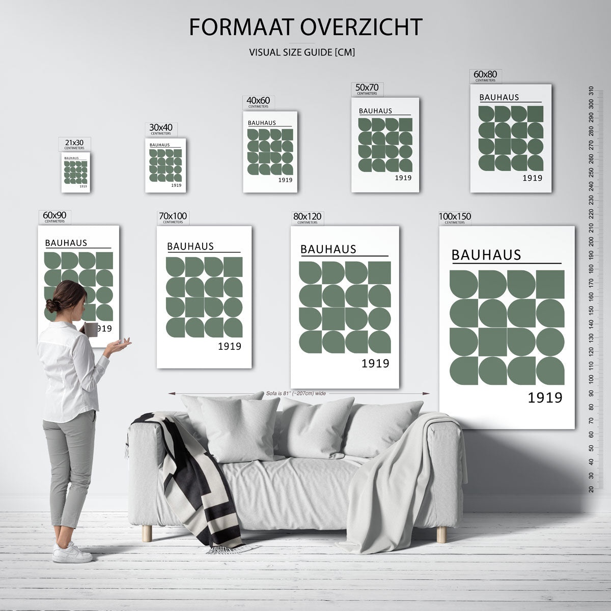 Vormritme en lijnen Poster