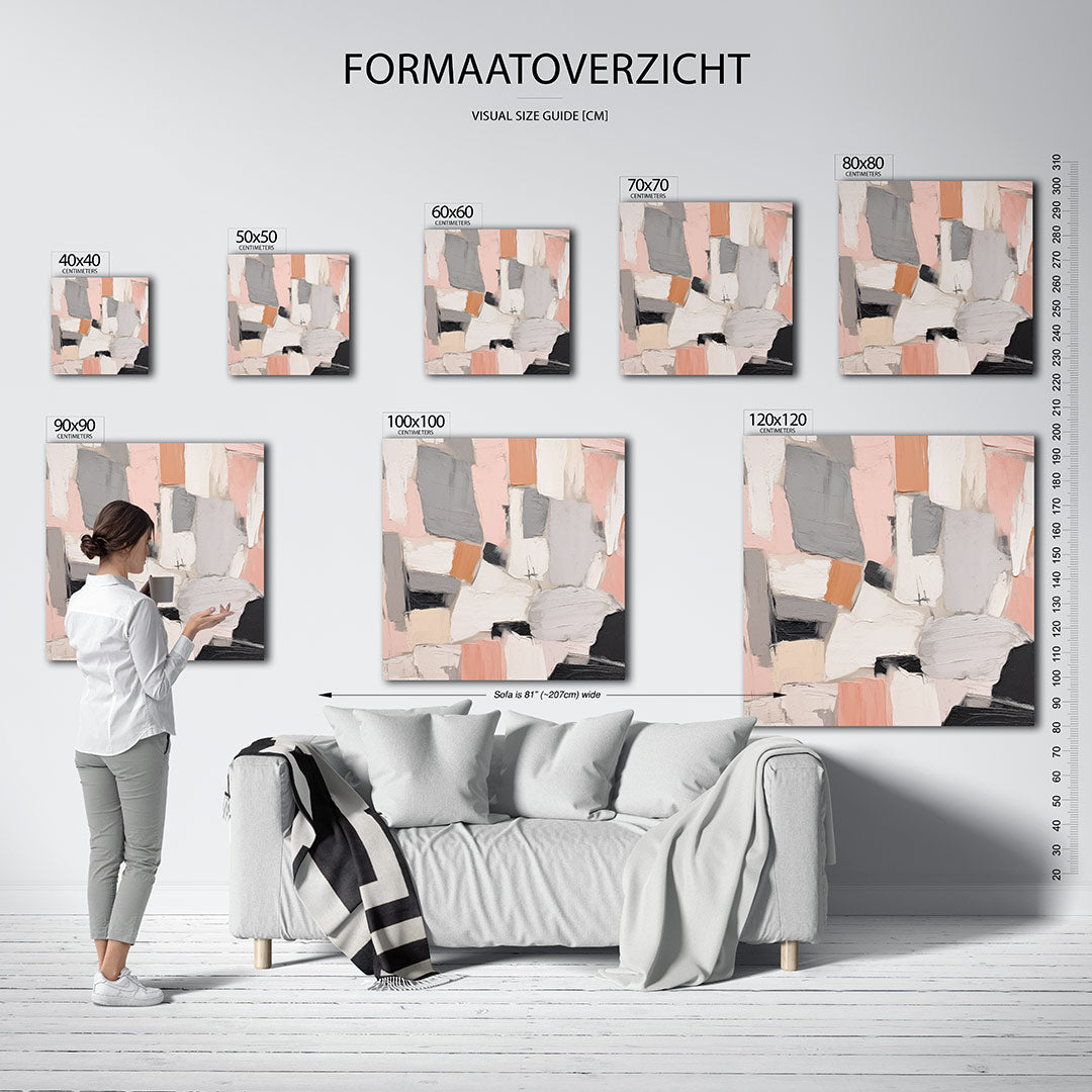 Geometrische kleurencompositie Kunstwerk