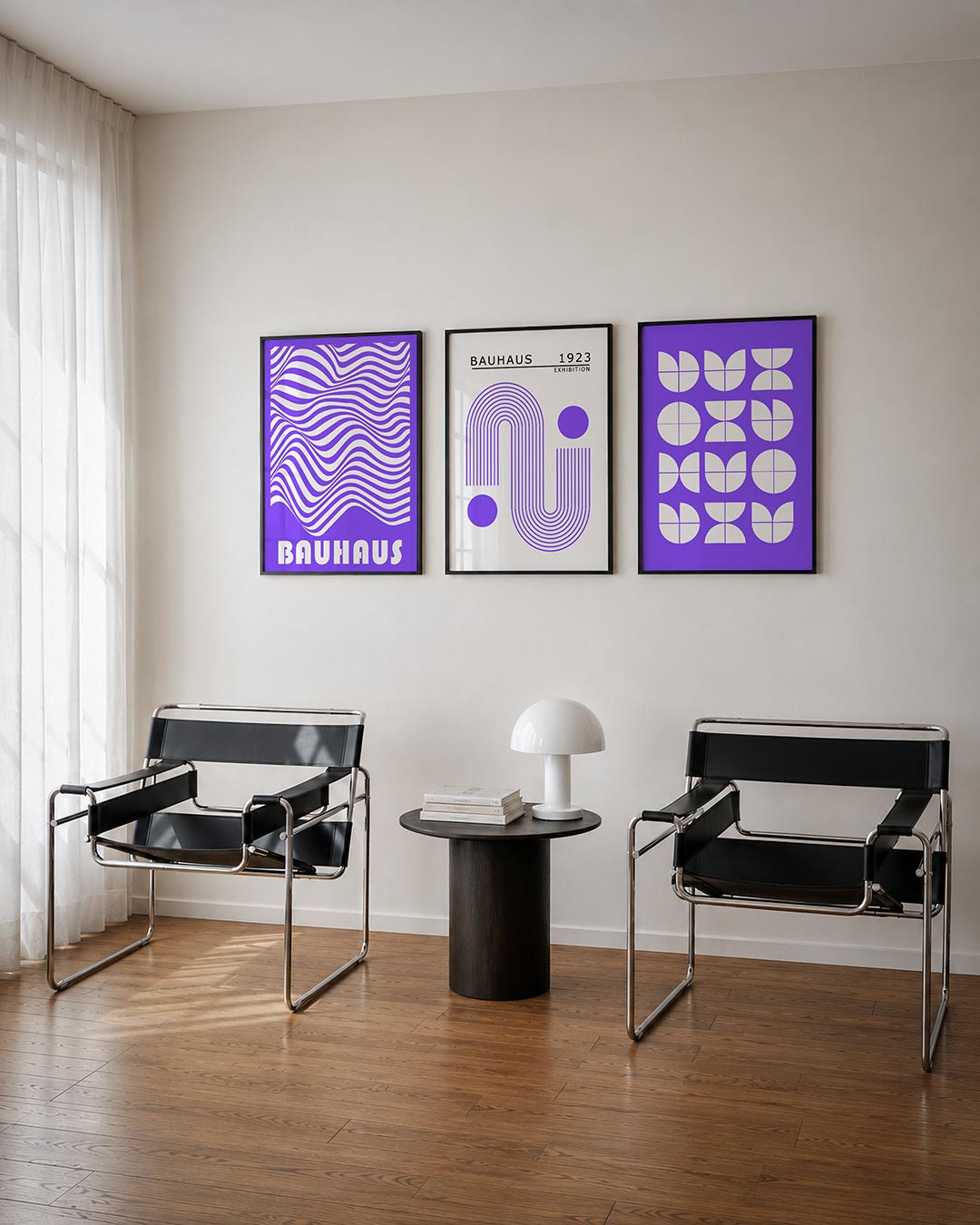 Golvend lijnenspel Posterset