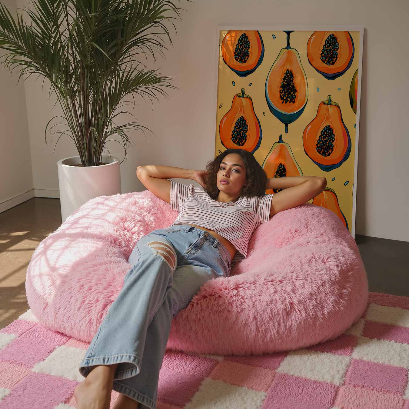 Tropische Papaya Pracht Poster-WallArtistic
