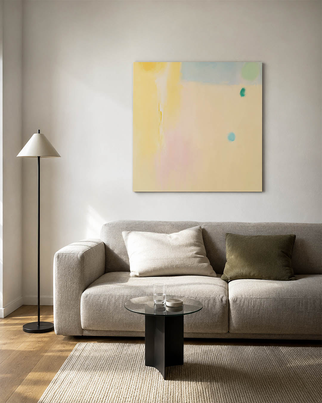 Zachte kleurencompositie Kunstwerk