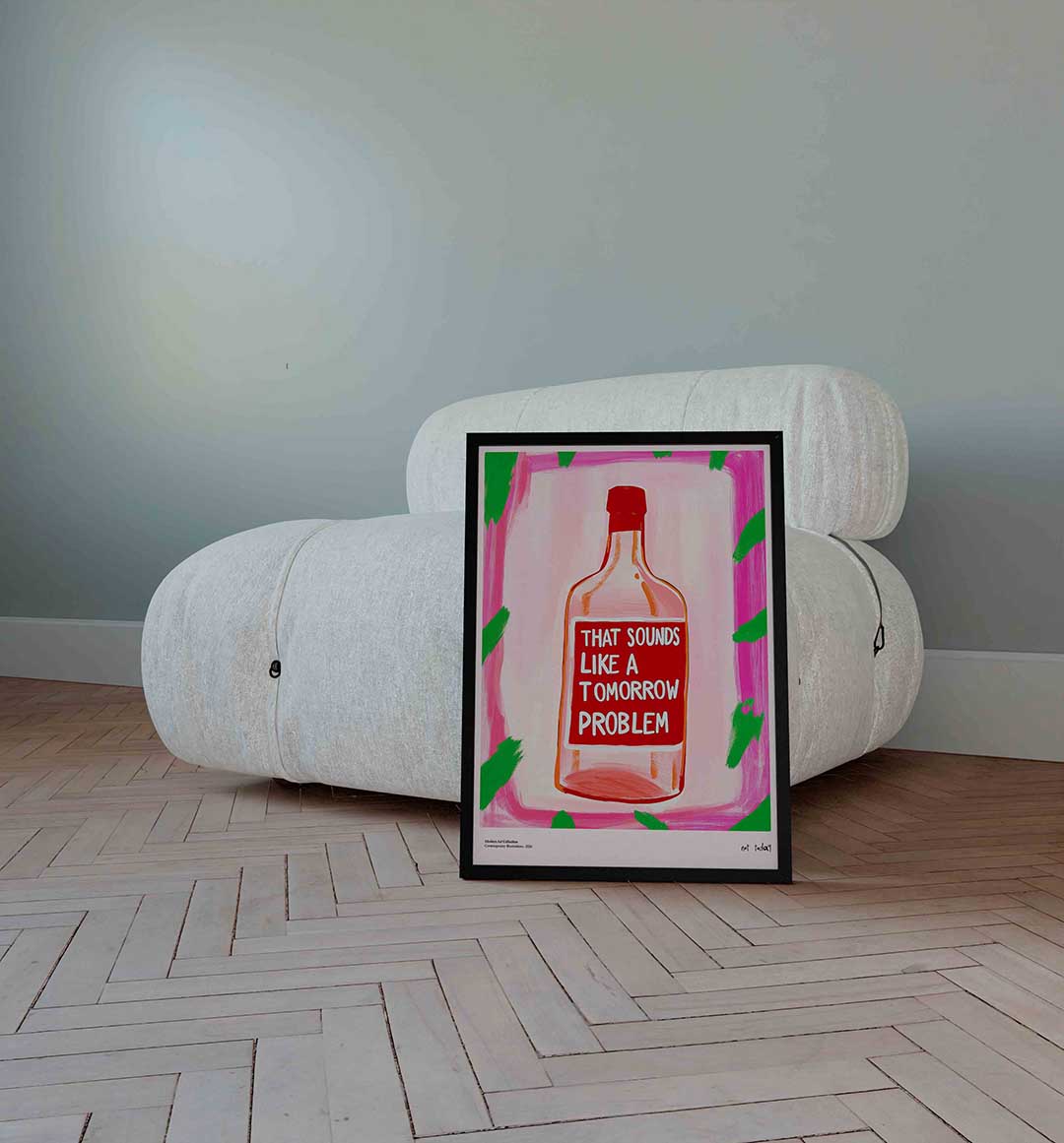 Fles met tekst Poster