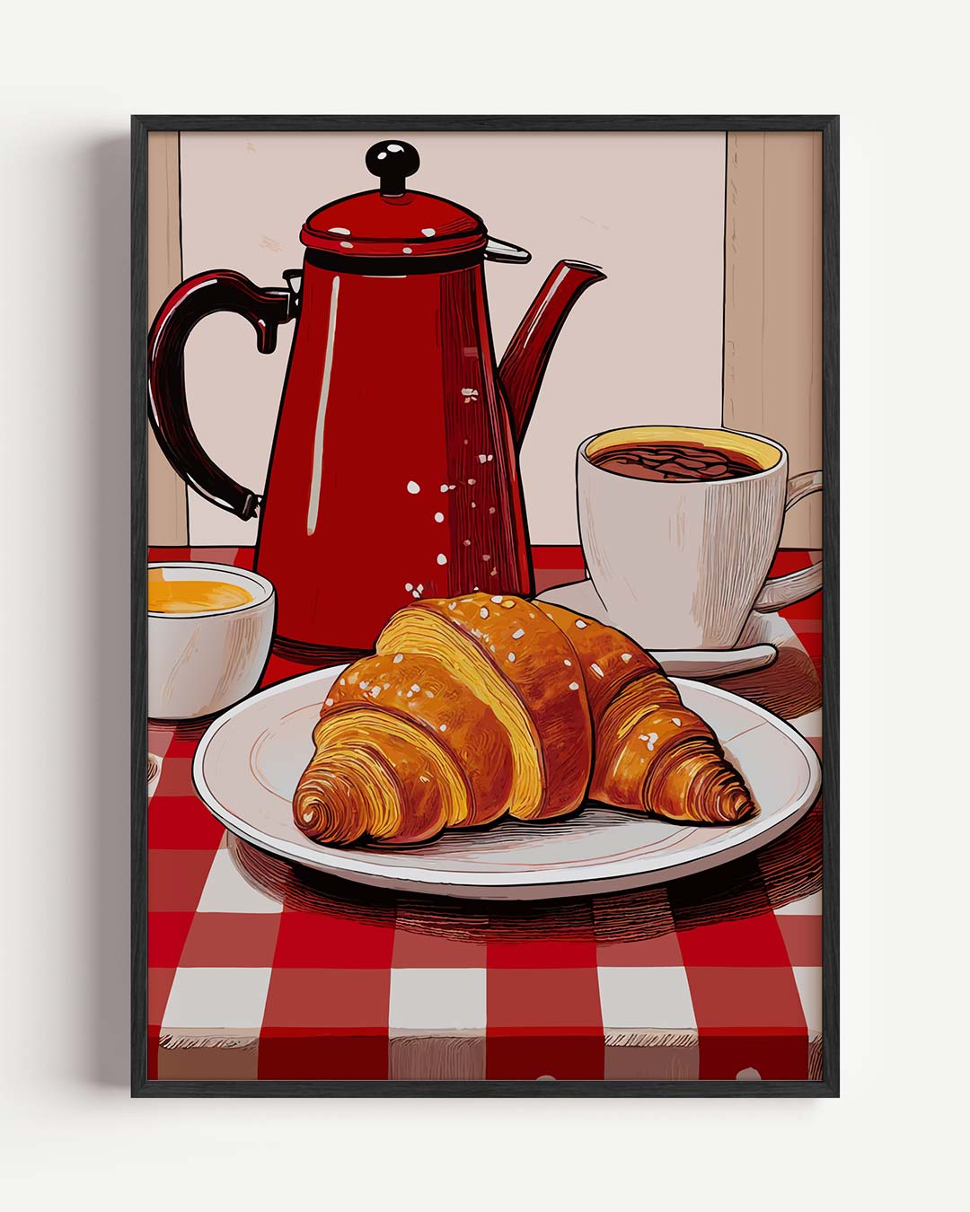 Franse Ontbijtcharme Poster-WallArtistic