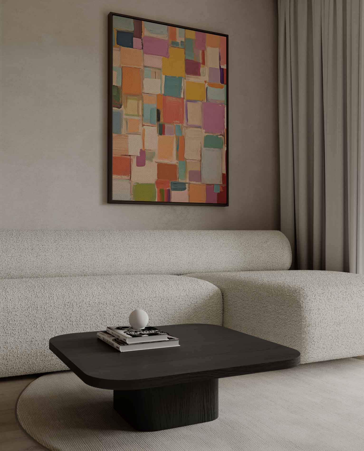 Kleurrijke Harmonie Kunstwerk-canvas-dibond-plexiglas-wanddecoratie-WallArtistic