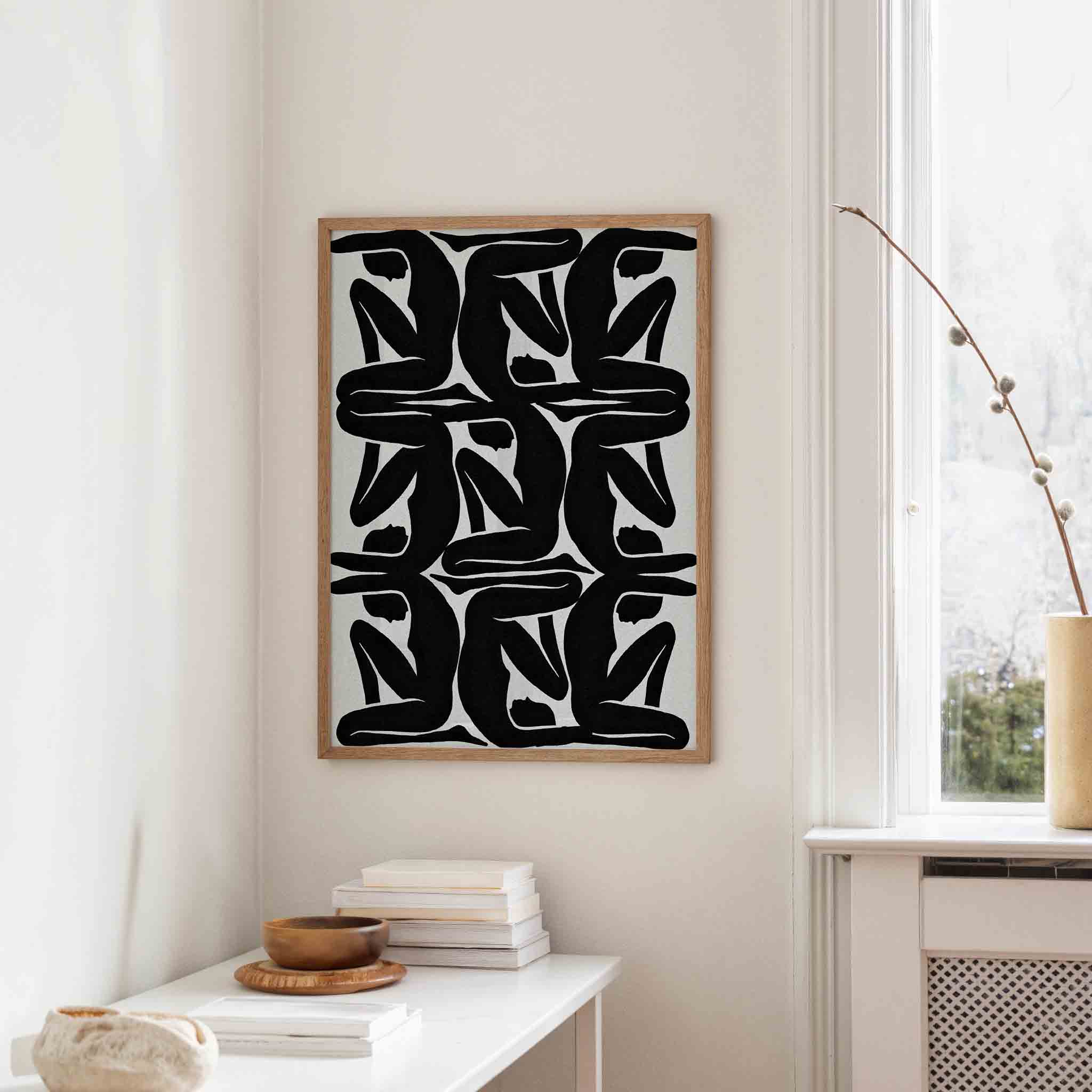 Zwarte silhouetten Poster