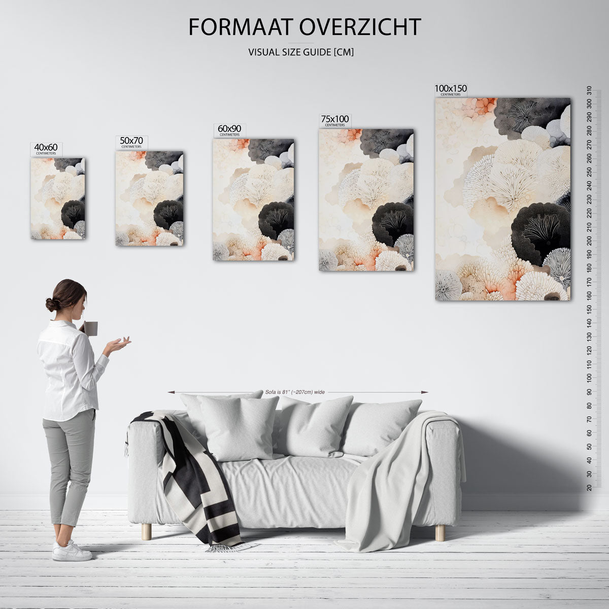 Organische patronen Kunstwerk