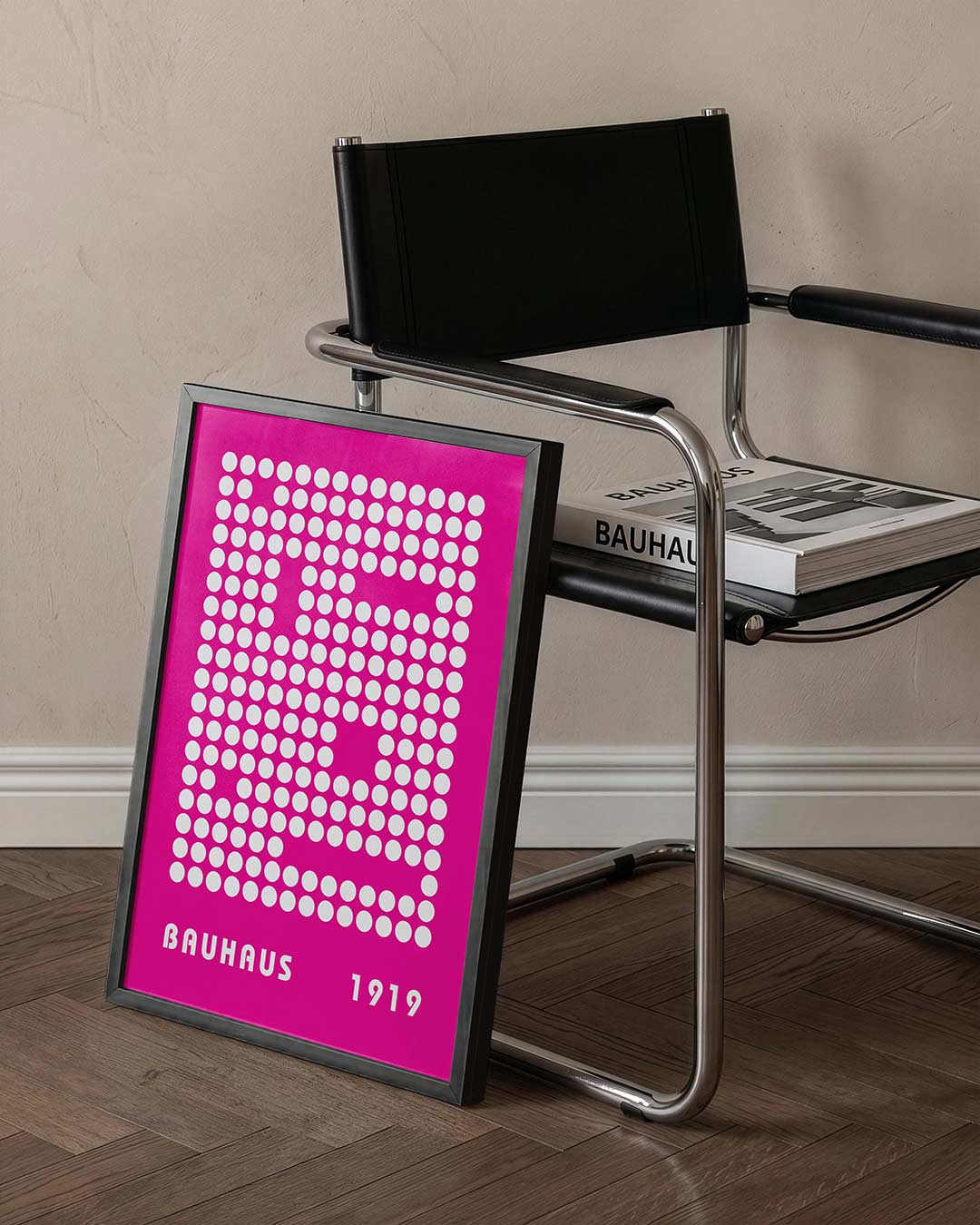 Cirkelpatroon en tekst Poster