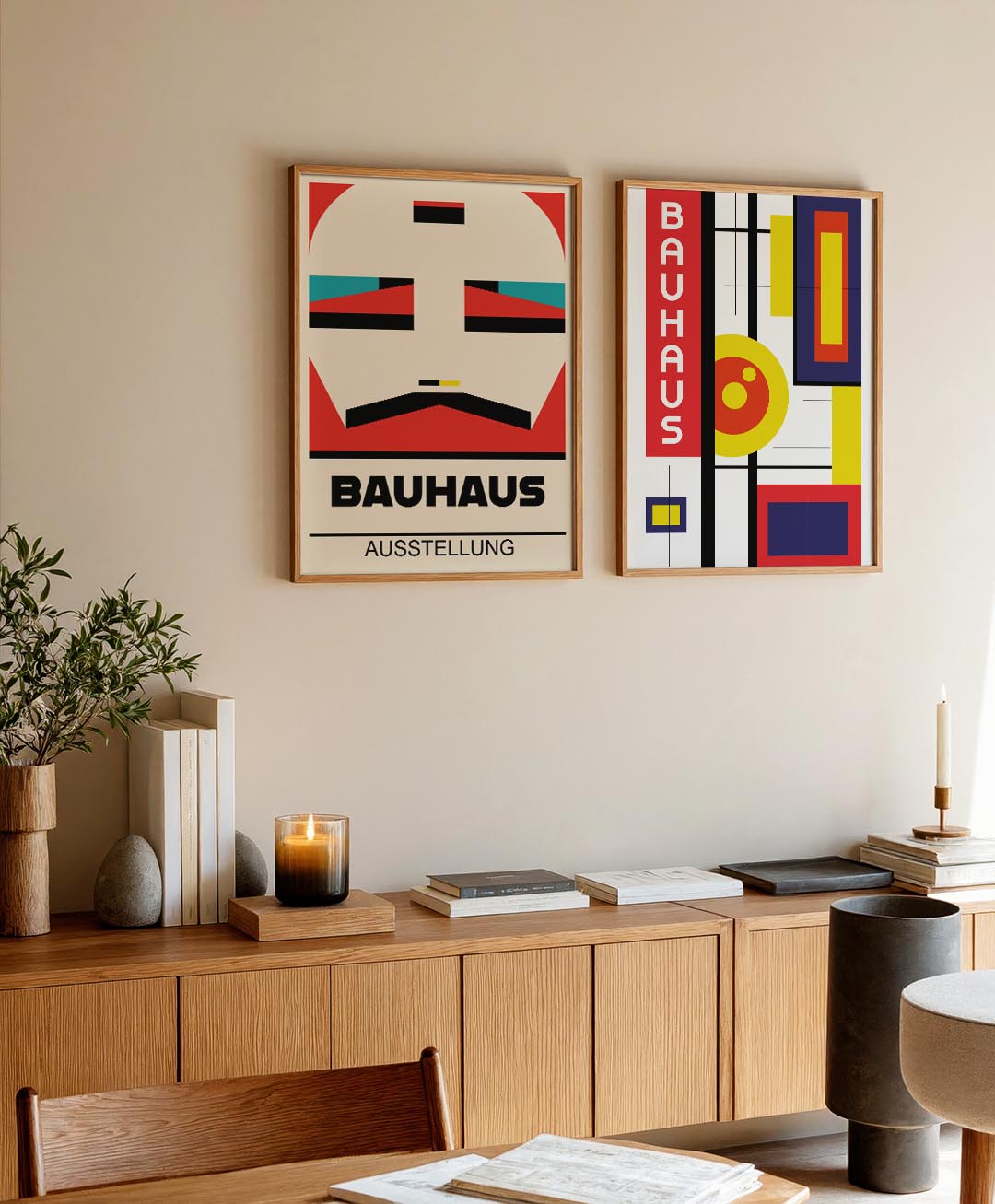 Kleurvlakken en lijnen Posterset