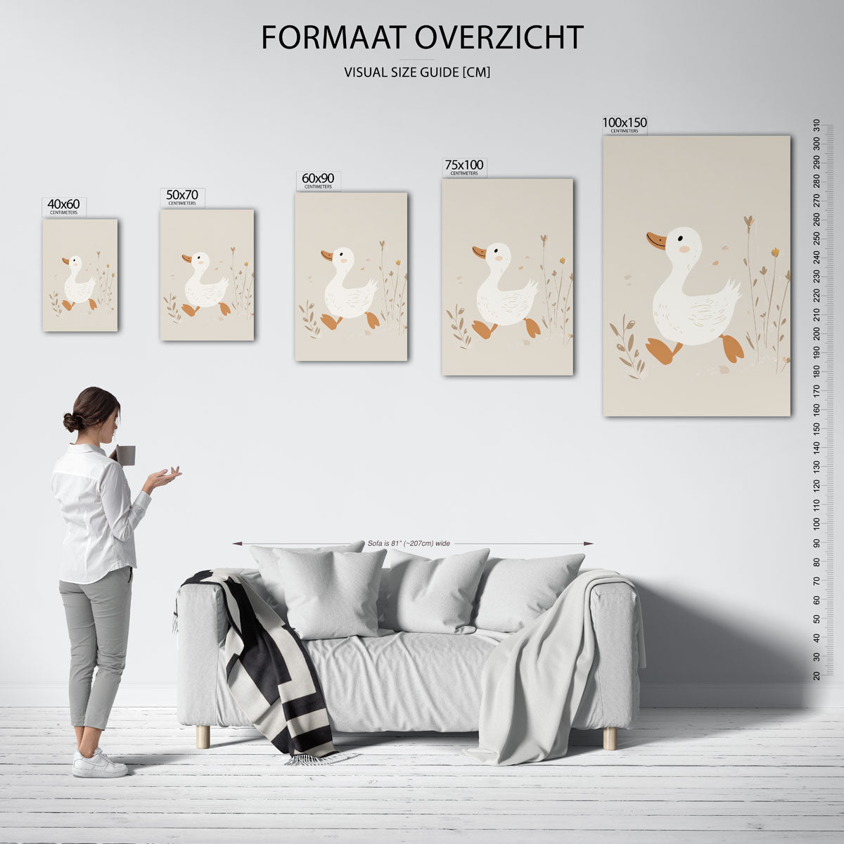 Speelse eend illustratie Kunstwerk