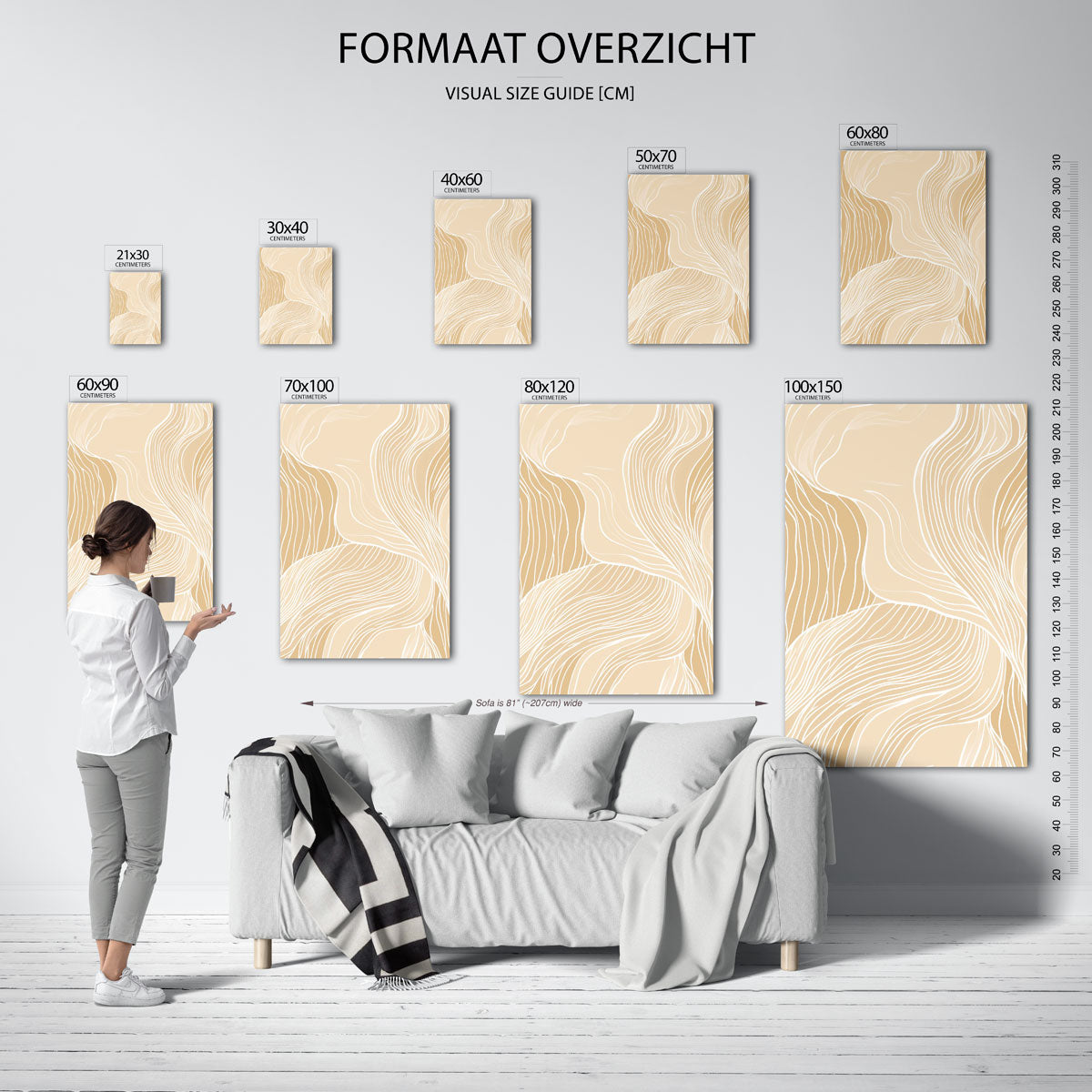 Golvende lijnen Poster