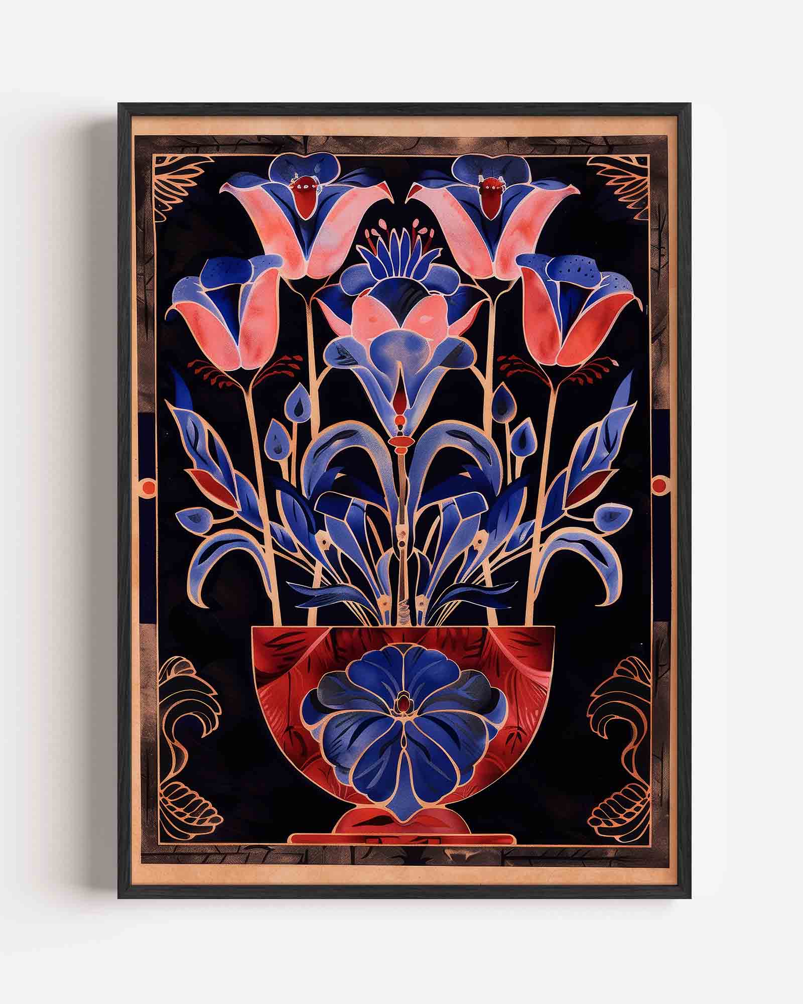 Bloemen in vaas Poster