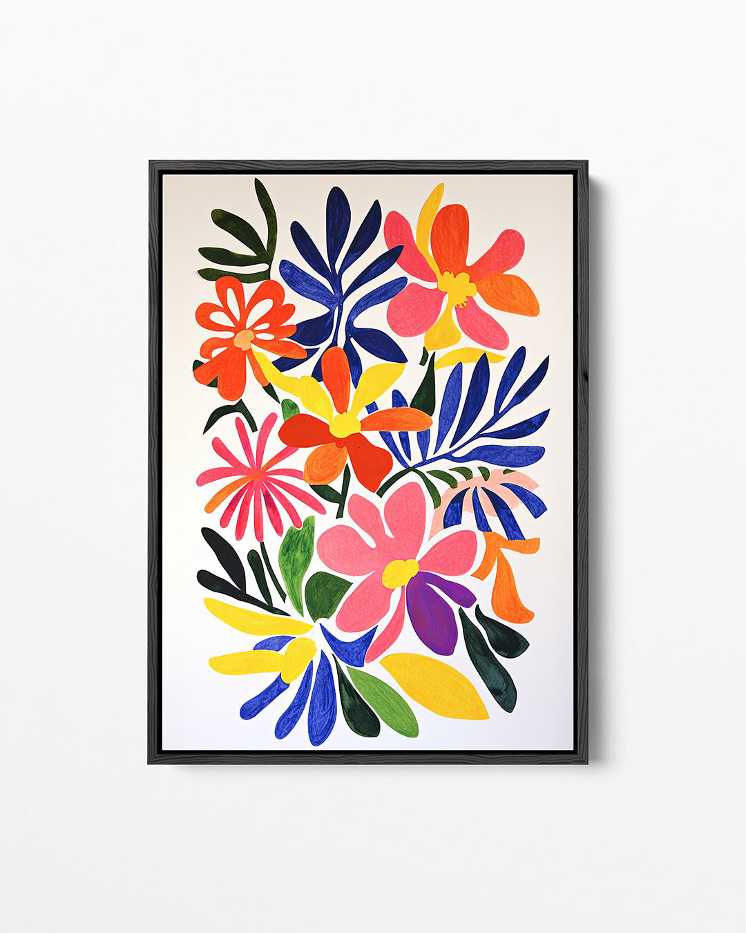 Vrolijke bloemencompositie Kunstwerk