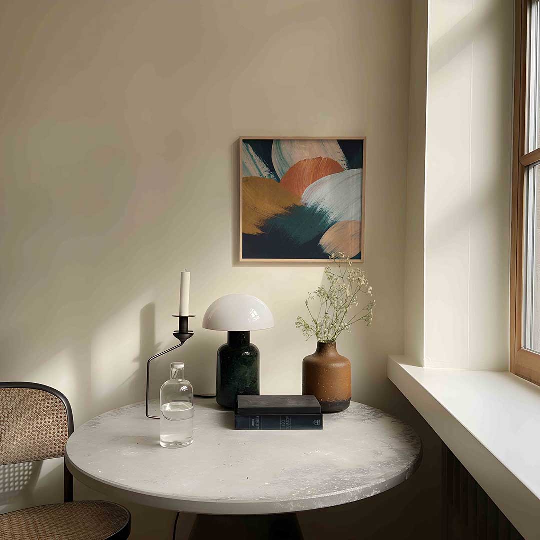 Abstracte penseelstreken Poster