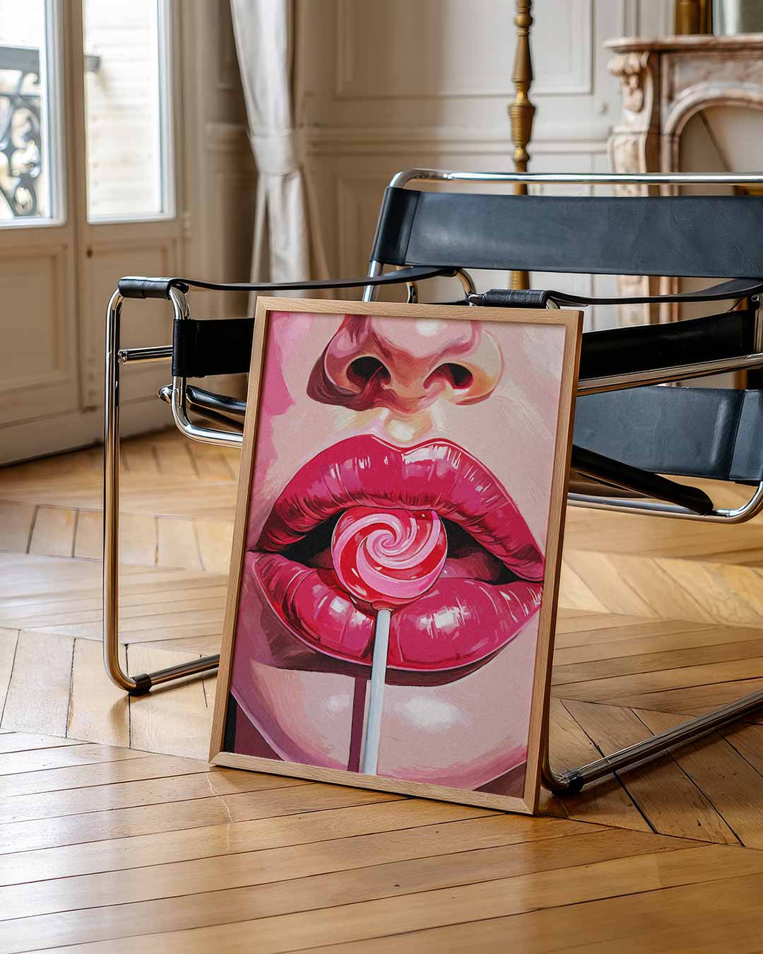 Verleidelijke Lippen Poster-WallArtistic